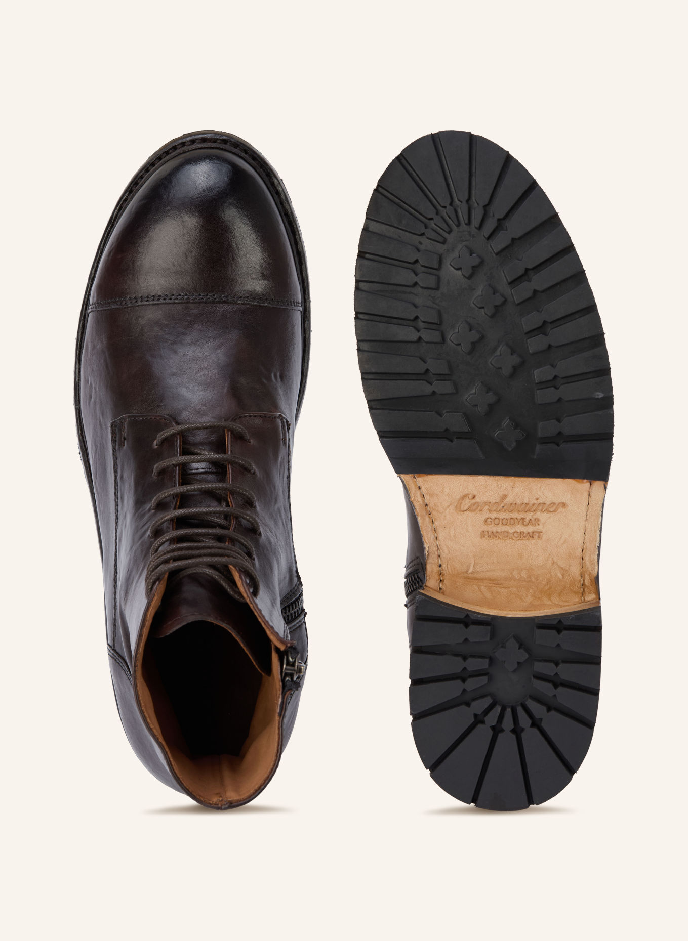 Cordwainer Ghete cu șireturi: MARO ÎNCHIS
