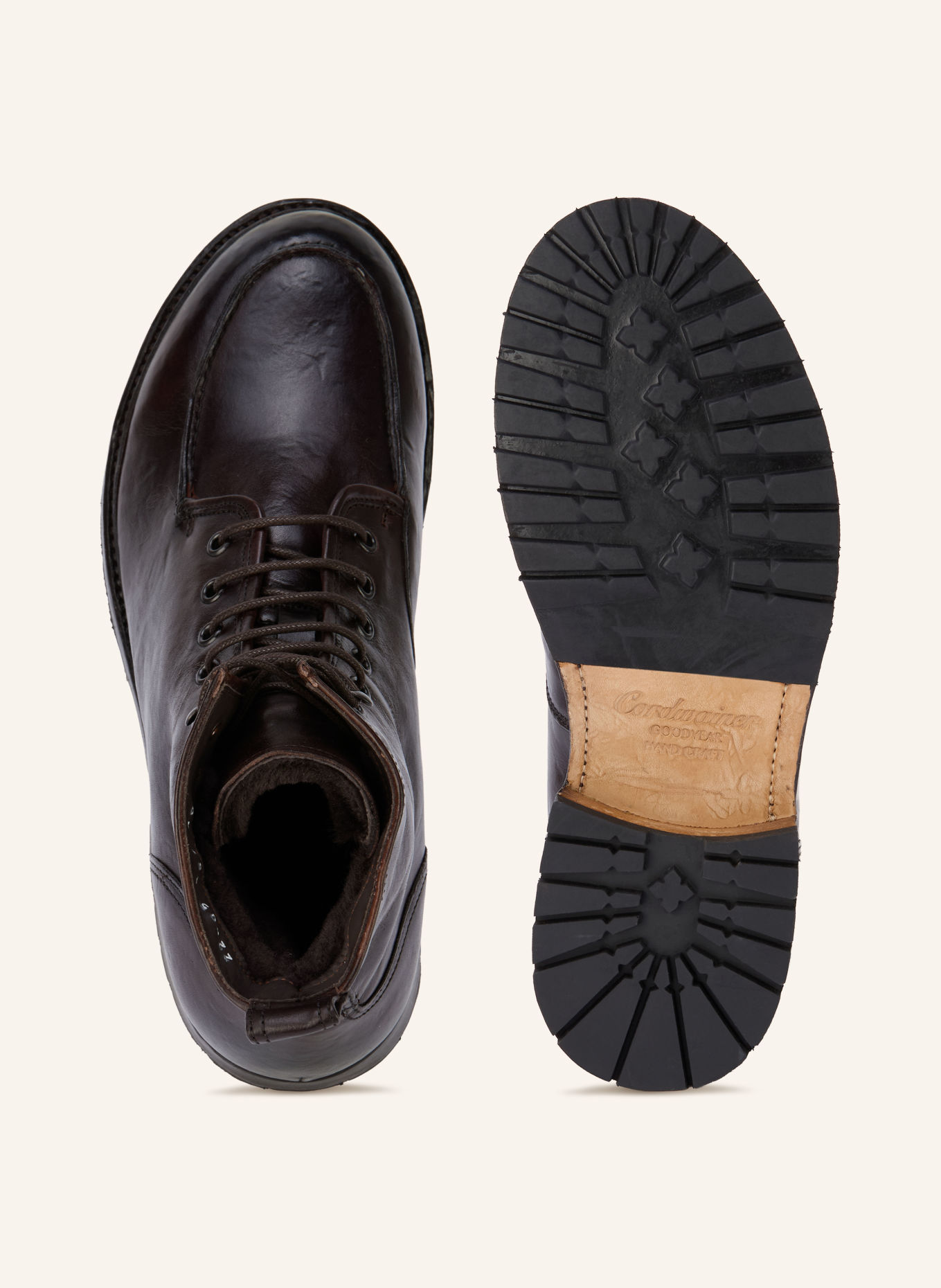 Cordwainer Lace-up boots: DARK BROWN