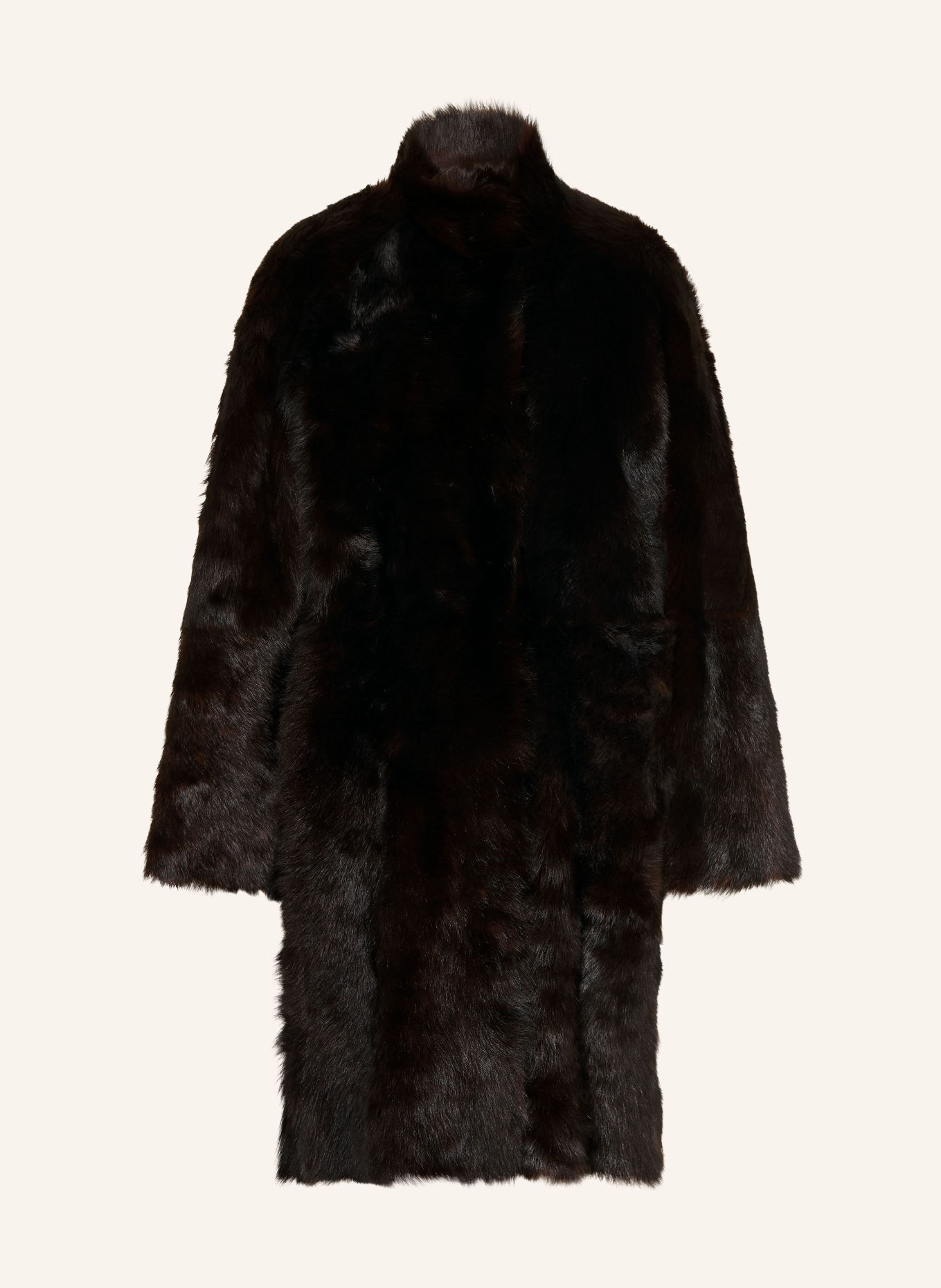 NOUR HAMMOUR Leren jas BLAISE: MARRON FONCÉ