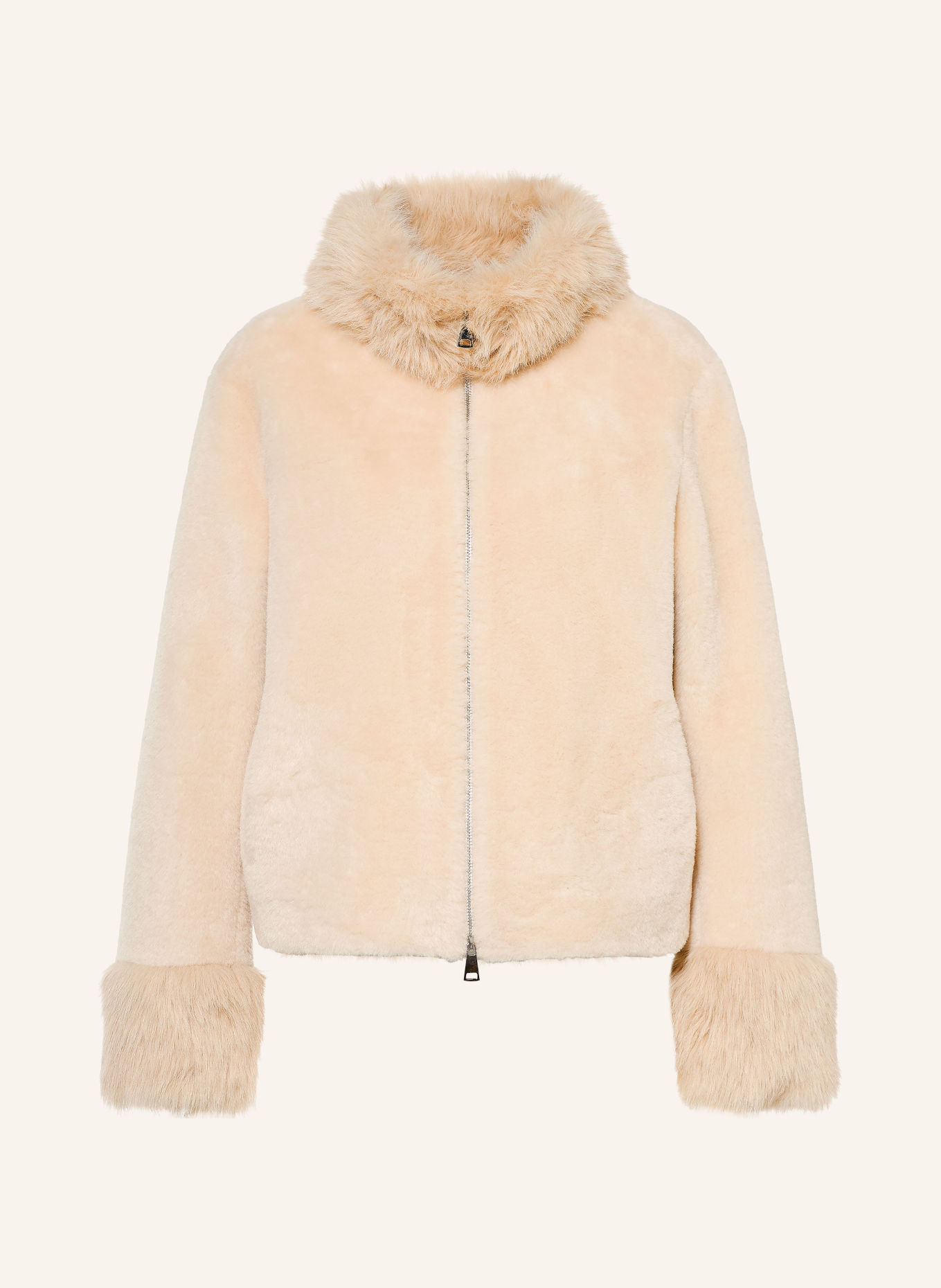 MRS & HUGS Kunstfell-Jacke: CREME