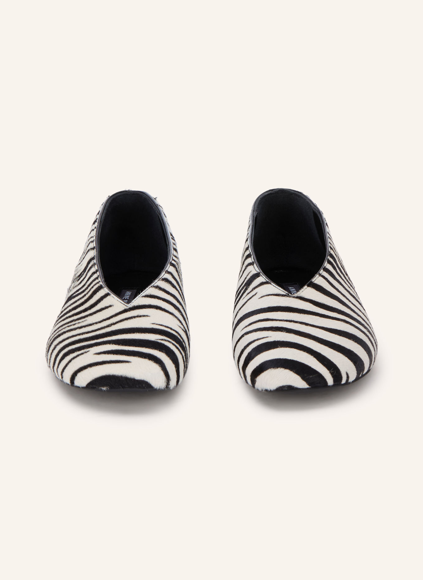 ANINE BING Ballerina's ANA: ZWART / ECRU