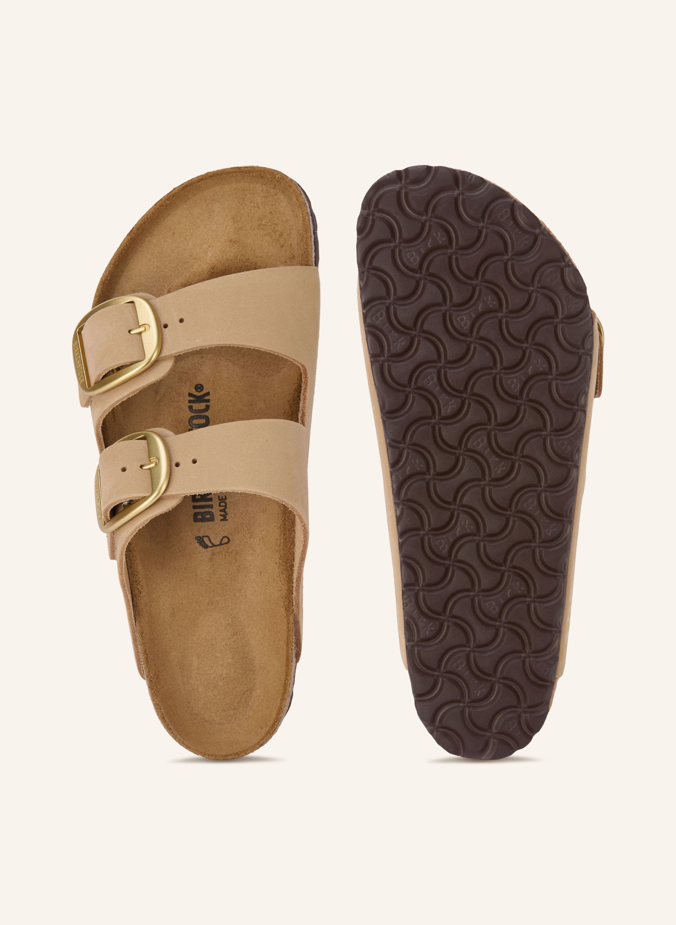 BIRKENSTOCK Slippers ARIZONA BIG BUCKLE LENB: BEIGE