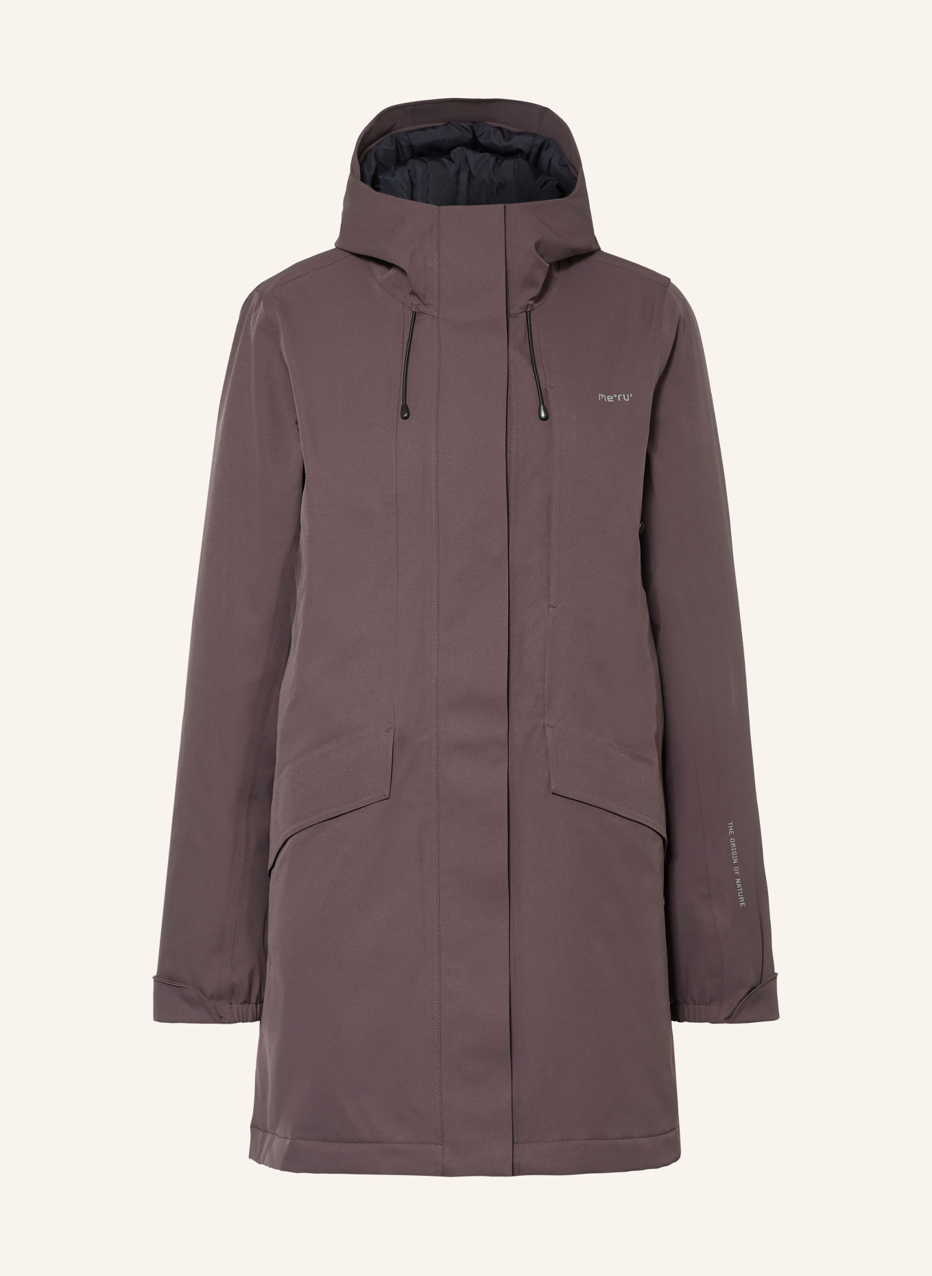 me°ru' TIDAHOLM Parka: DARK BROWN