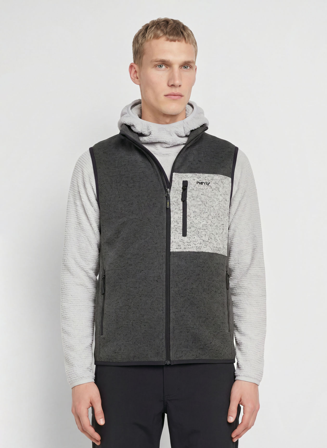me°ru' OSKARSHAMN Functional vest: DARK GRAY / LIGHT GRAY