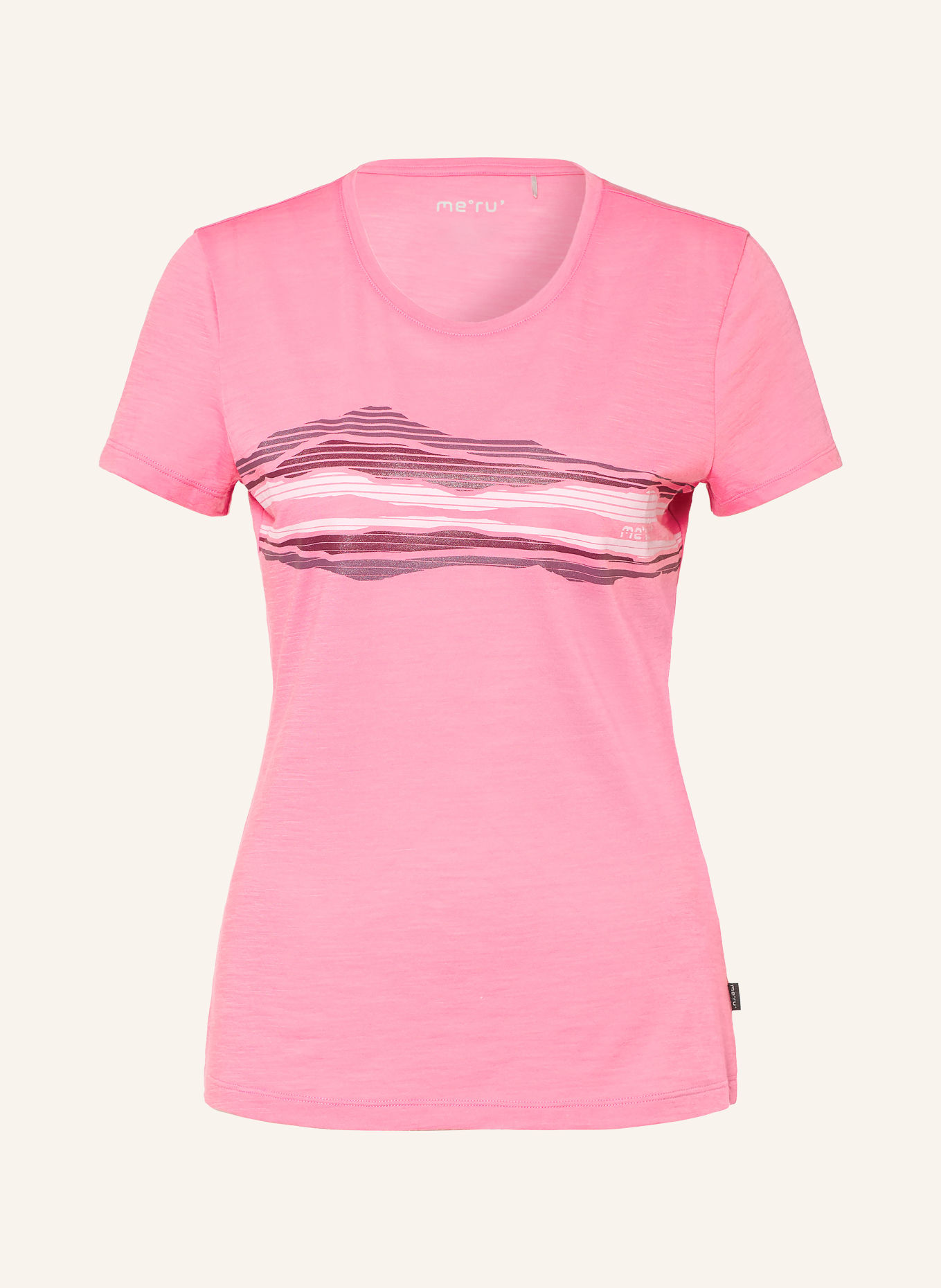me°ru' Trainingsshirt SÖLVESBORG met merinowol: ROZE