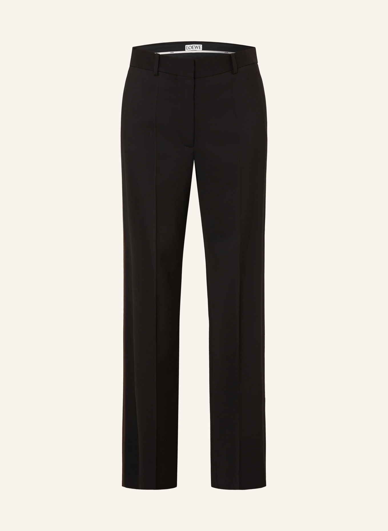 LOEWE Pantaloni cu dungi din galon: NEGRU