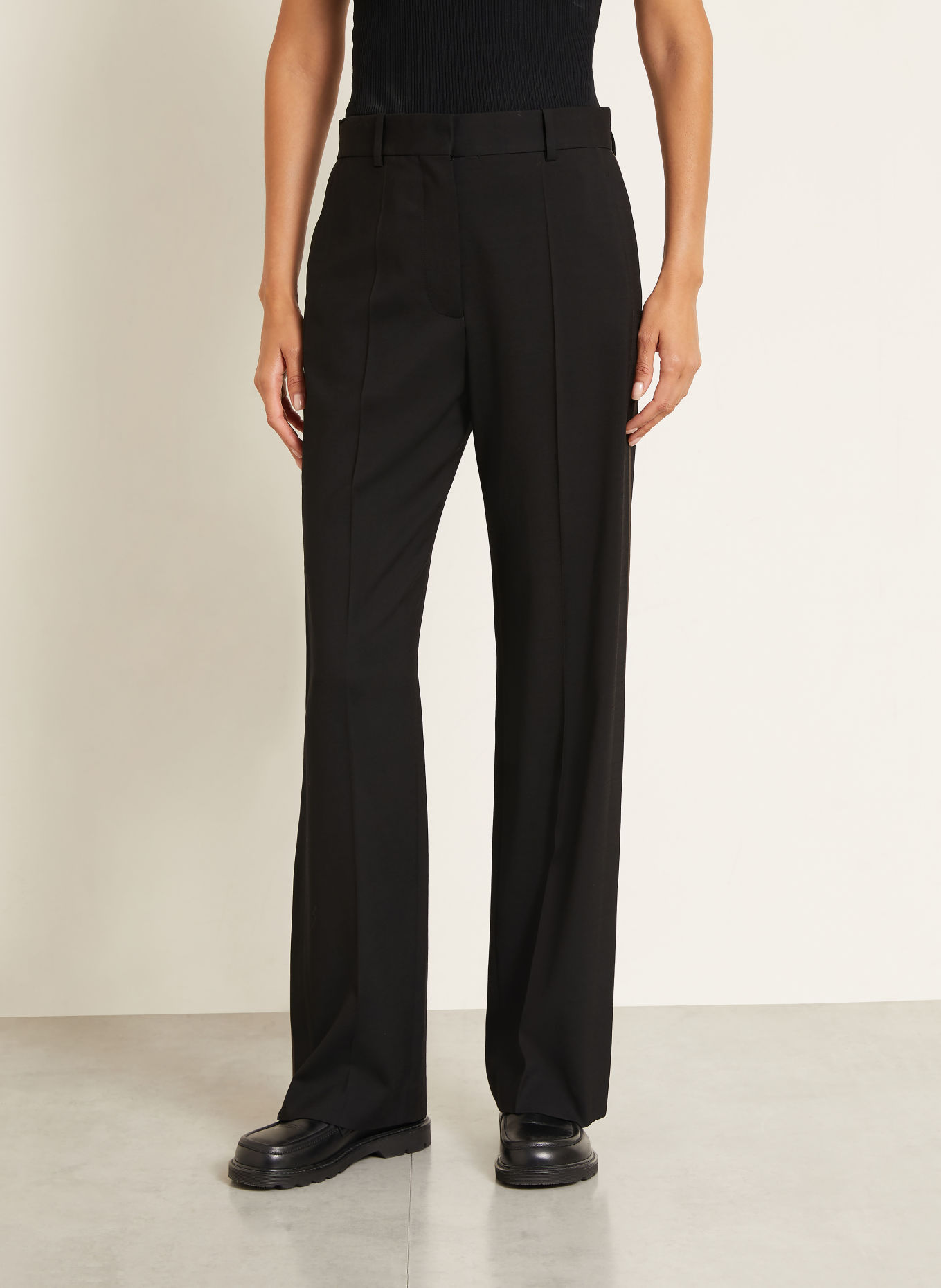 LOEWE Pantaloni cu dungi din galon: NEGRU