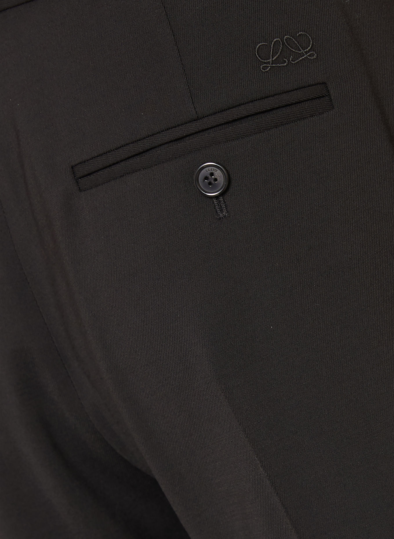 LOEWE Pantaloni cu dungi din galon: NEGRU
