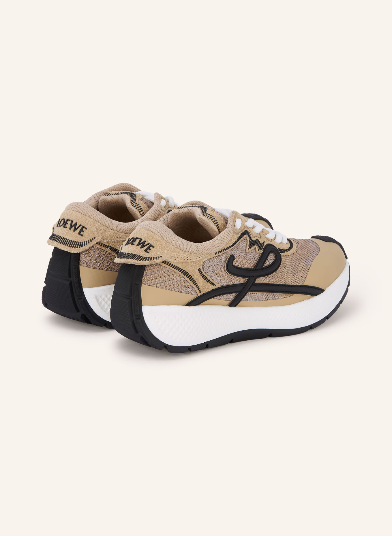 LOEWE POGO Sneakers: BEIGE / WHITE / BLACK