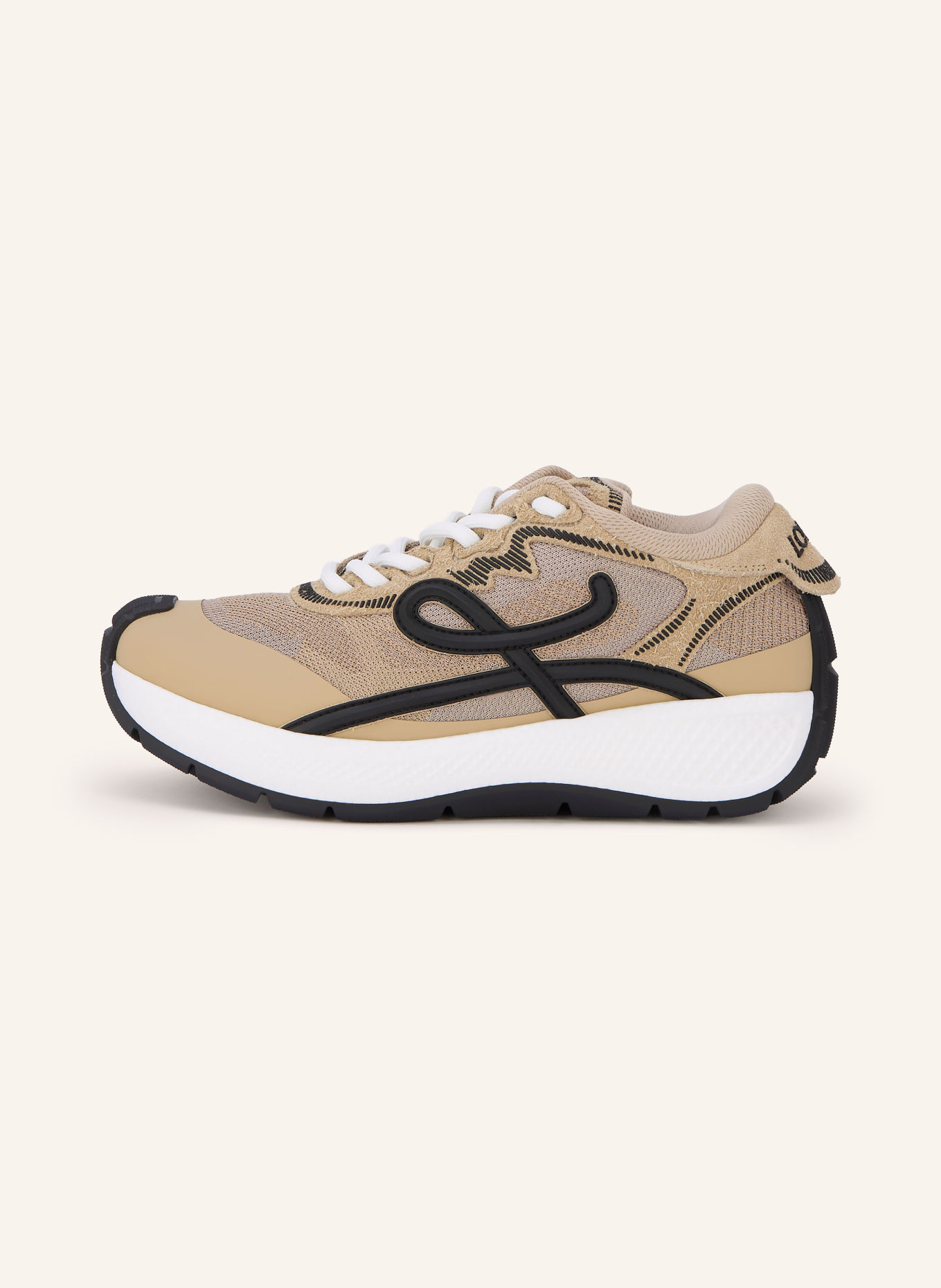 LOEWE POGO Sneakers: BEIGE / WHITE / BLACK