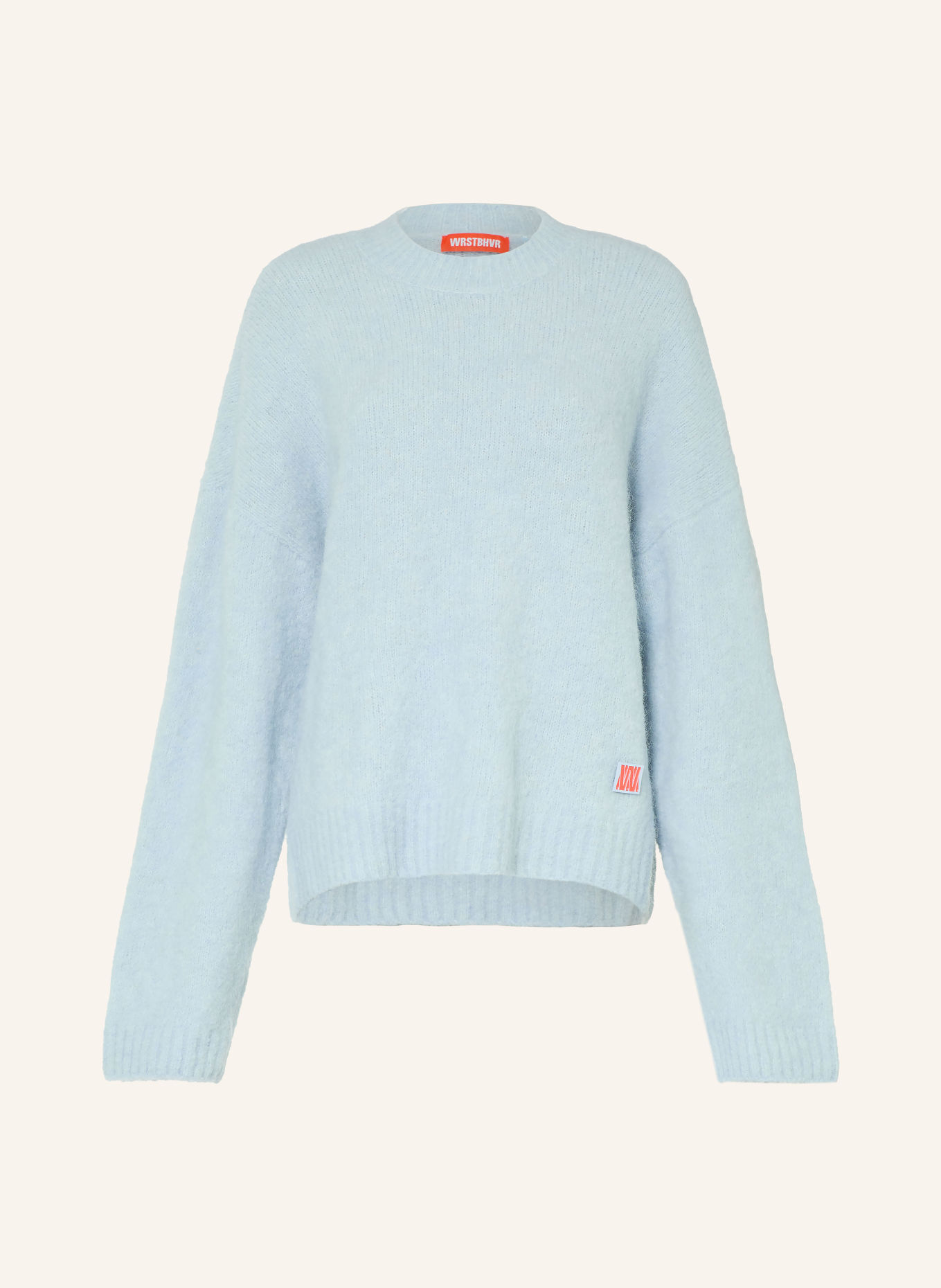 WRSTBHVR ENCI V3 Sweater with Alpaca: LIGHT BLUE / ORANGE