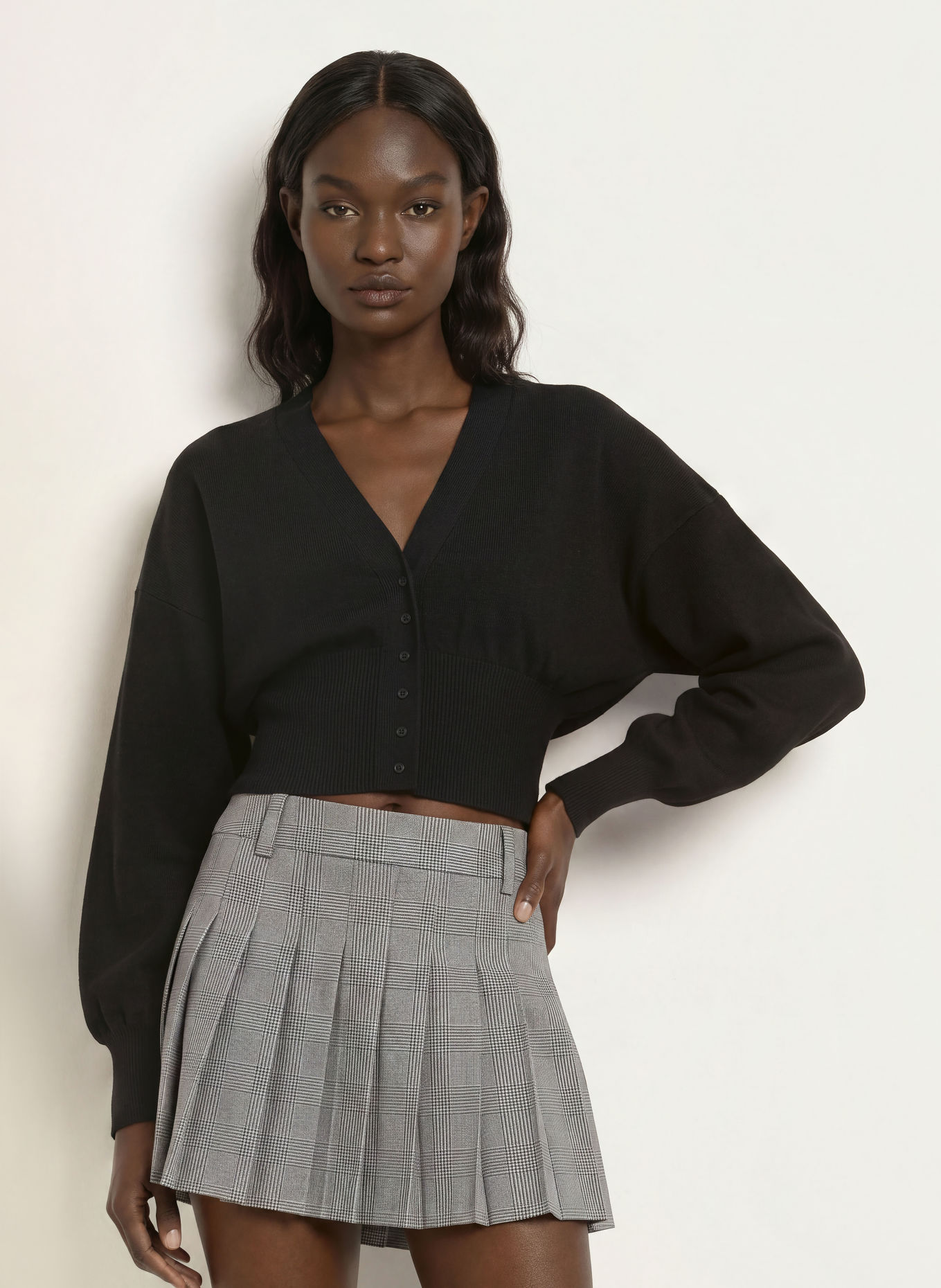 WRSTBHVR LAUREN Cardigan: BLACK