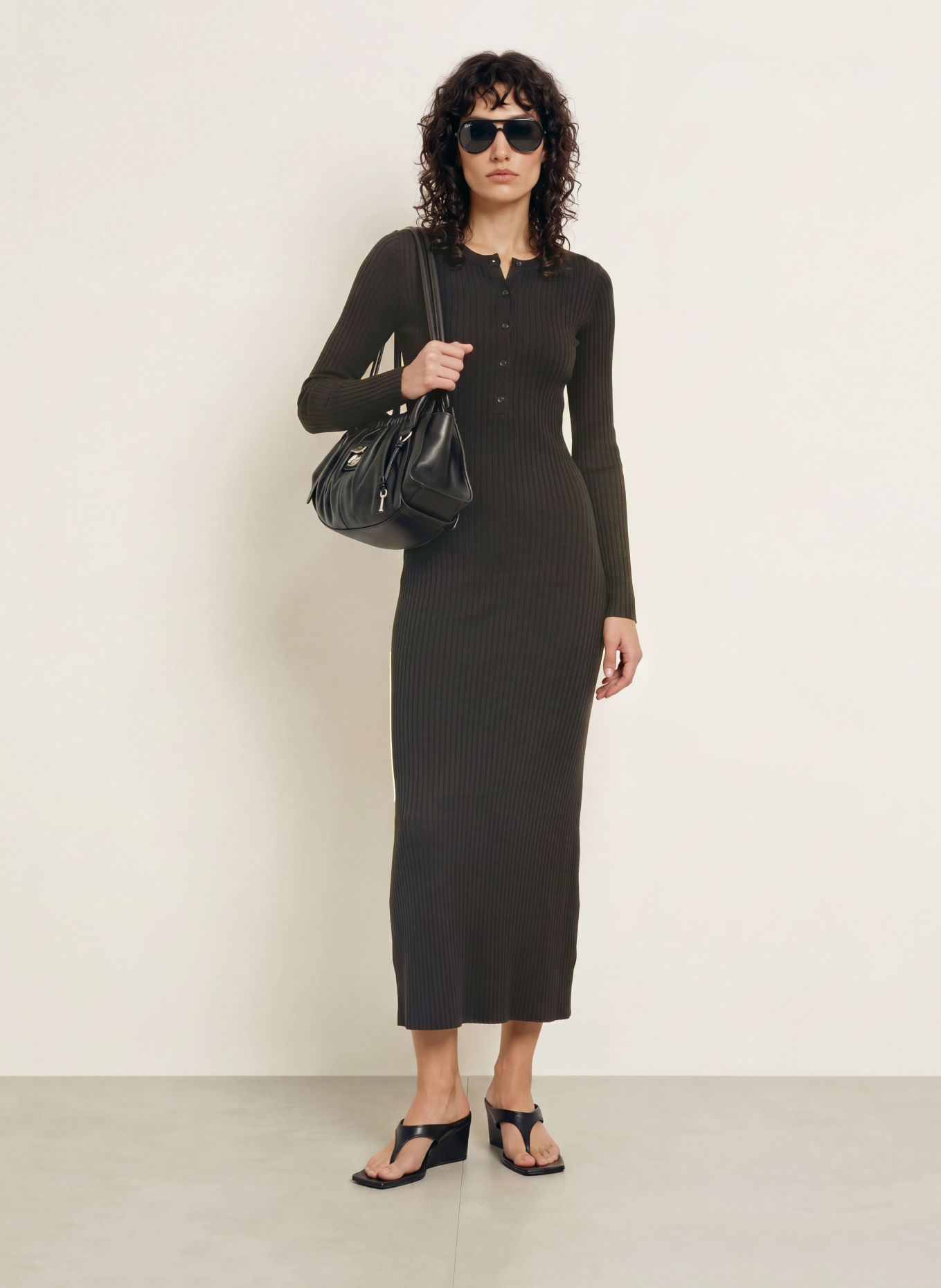 WRSTBHVR Kleid NORA HENLEY: SCHWARZ