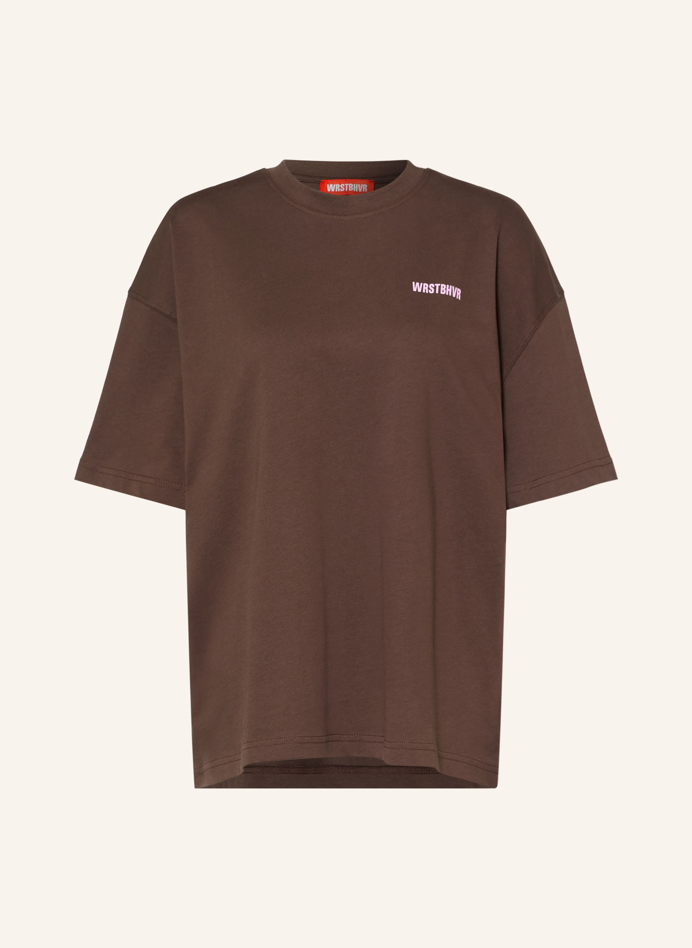 WRSTBHVR T-shirt STUDIO: MARRON FONCÉ / ROZE