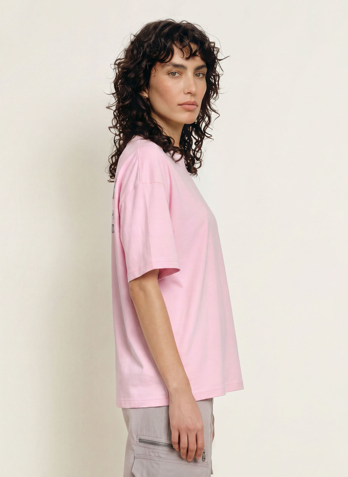 WRSTBHVR T-shirt STUDIO: ROZE / LICHTGRIJS / DONKERGRIJS