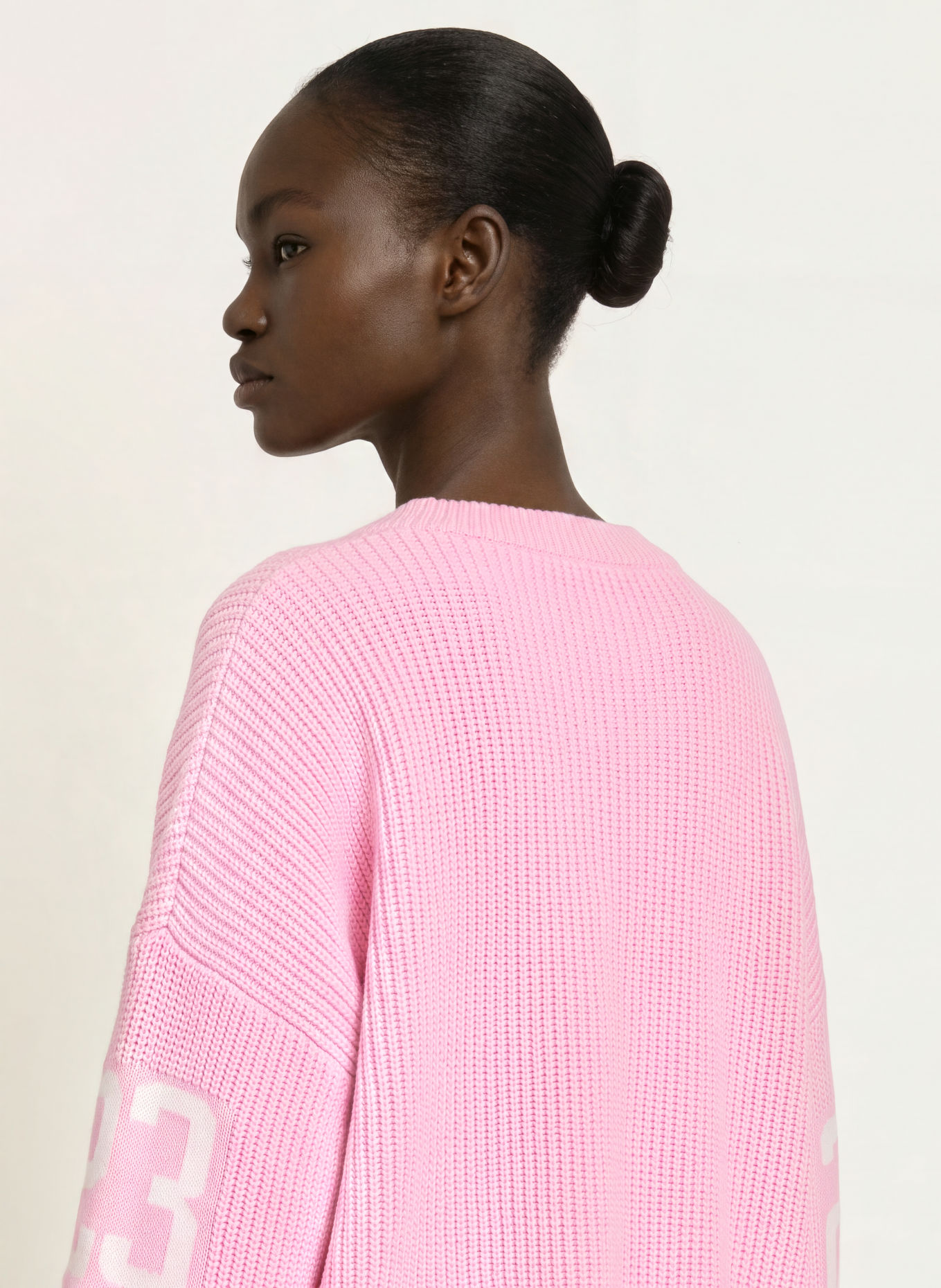 WRSTBHVR TOVE Sweater: PINK / WHITE