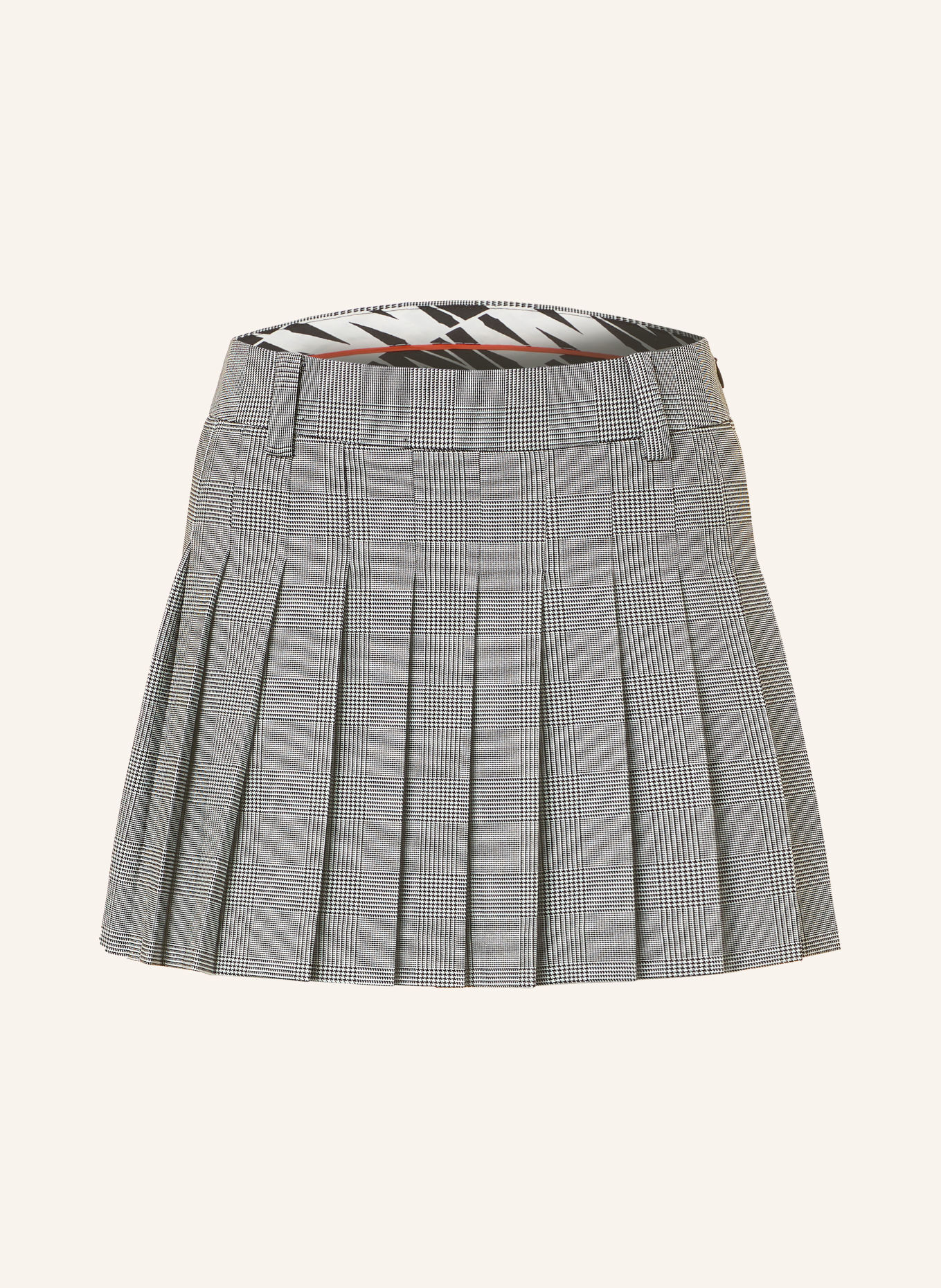 WRSTBHVR NURIA Pleated Skirt: WHITE / BLACK