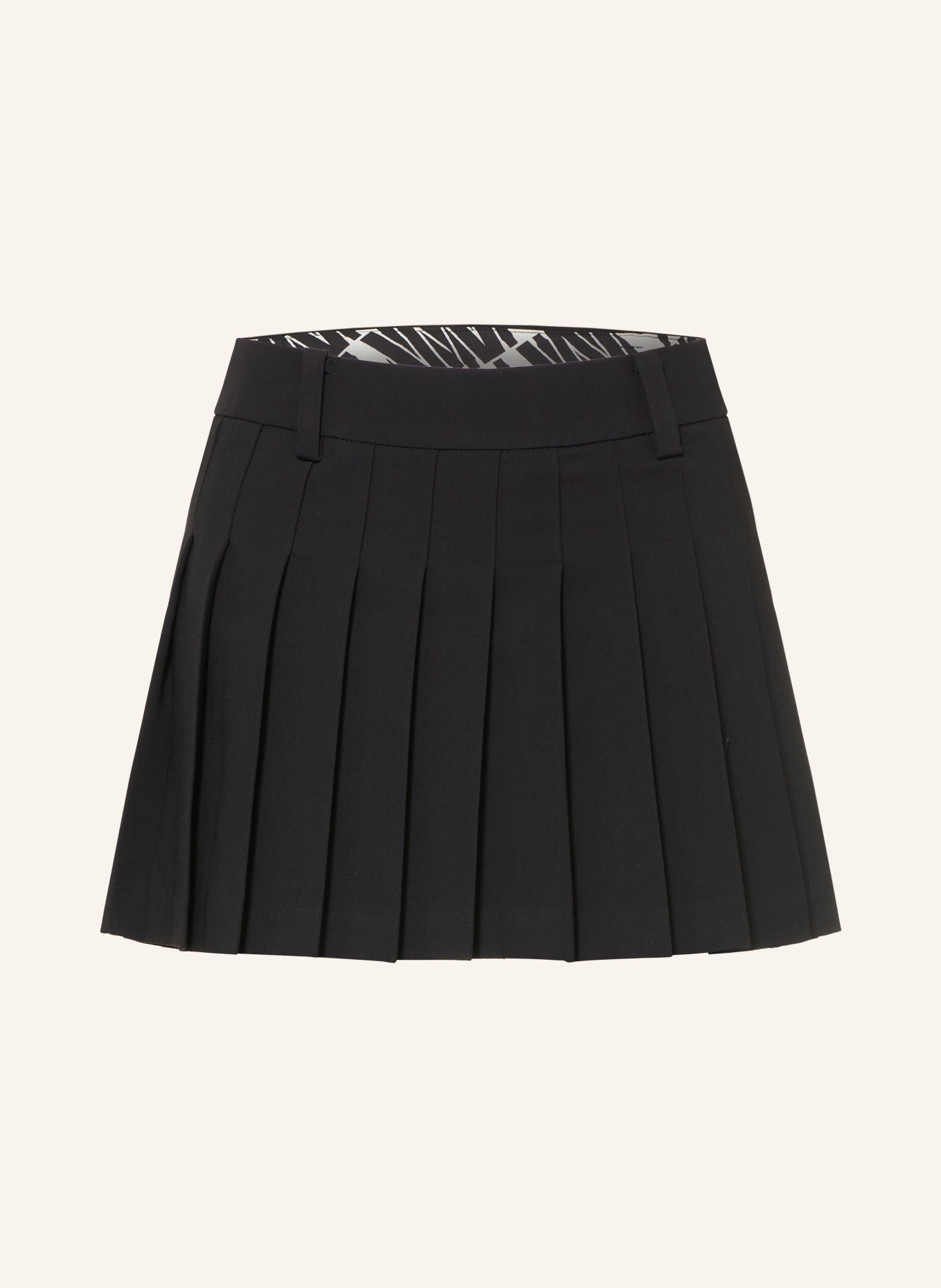 WRSTBHVR NURIA Pleated Skirt: BLACK
