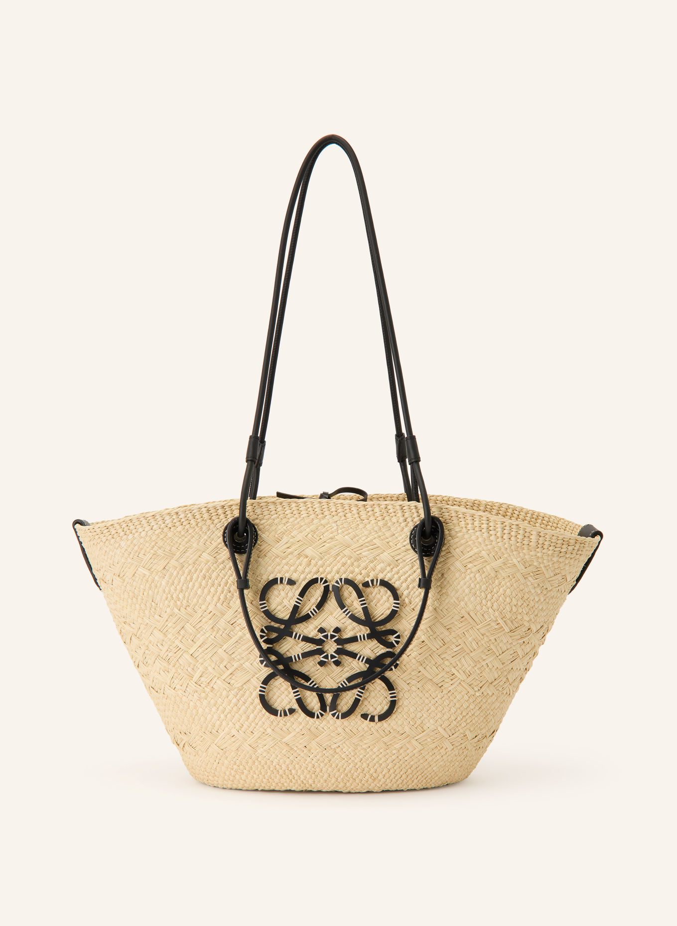 LOEWE Shopper ANAGRAM MEDIUM: HELLBRAUN / SCHWARZ