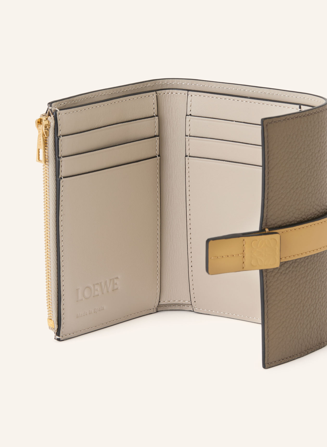 LOEWE Geldbörse: TAUPE / GOLD / BEIGE