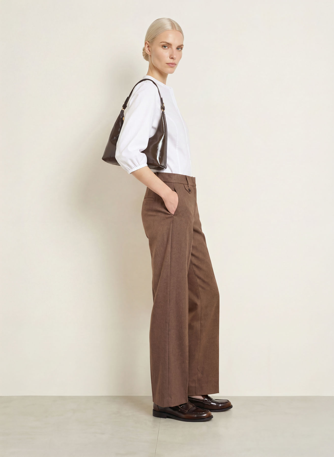 MORE & MORE Broek: BRUIN