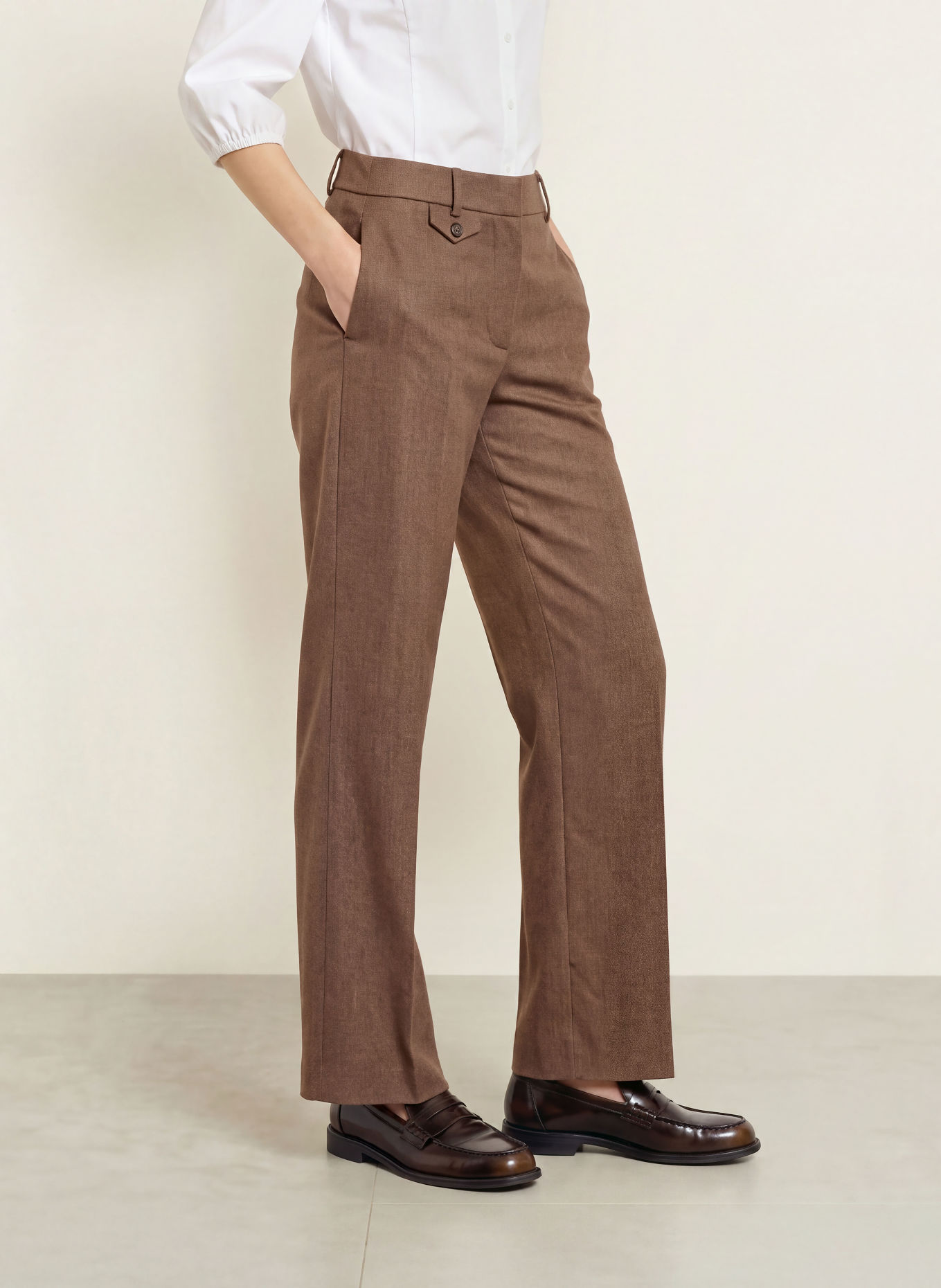 MORE & MORE Broek: BRUIN