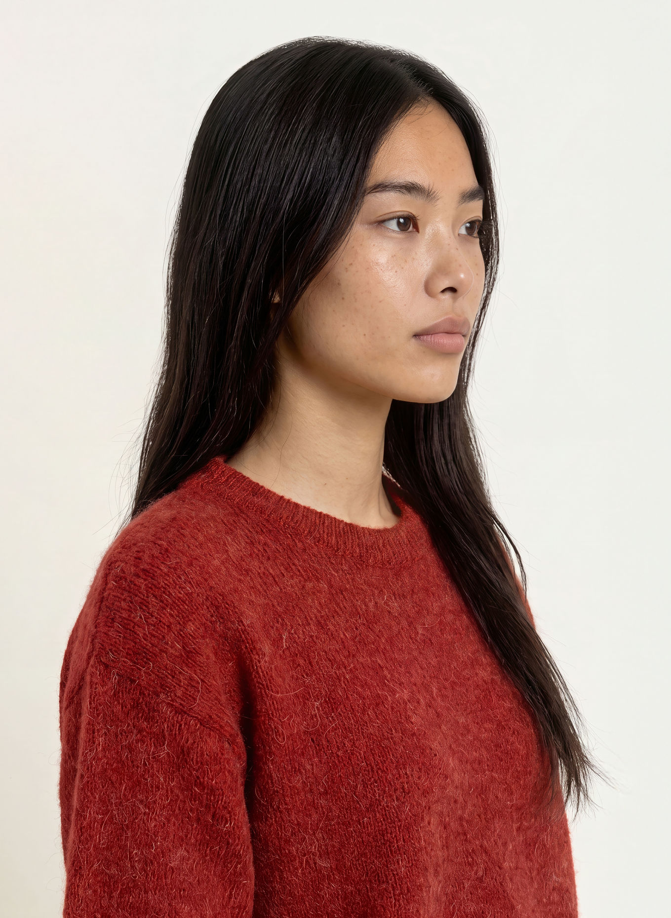 MORE & MORE Sweter z rękawami 3/4: CIEMNOCZERWONY