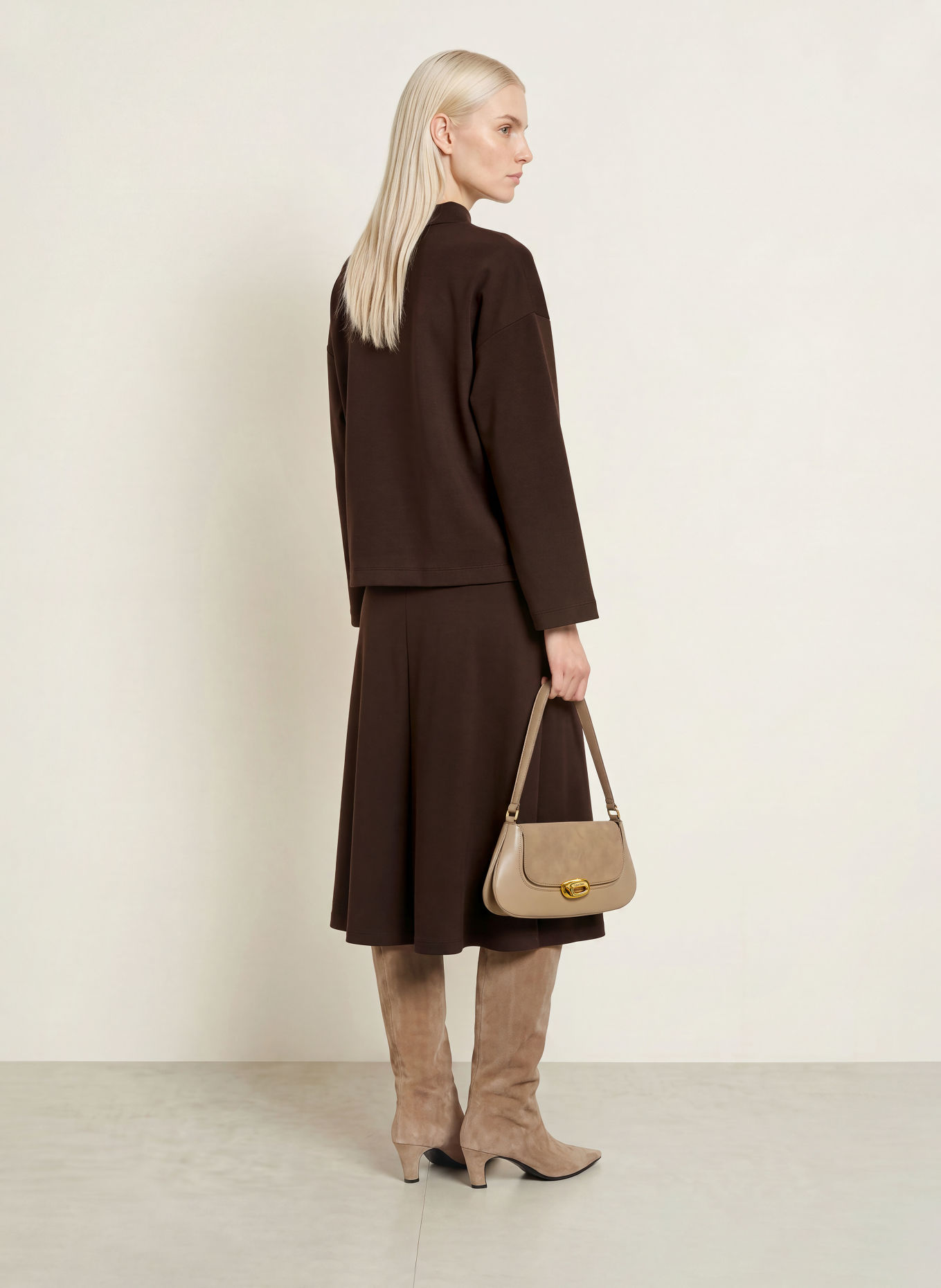 MORE & MORE Bluza z rękawami 3/4: CIEMNOBRĄZOWY
