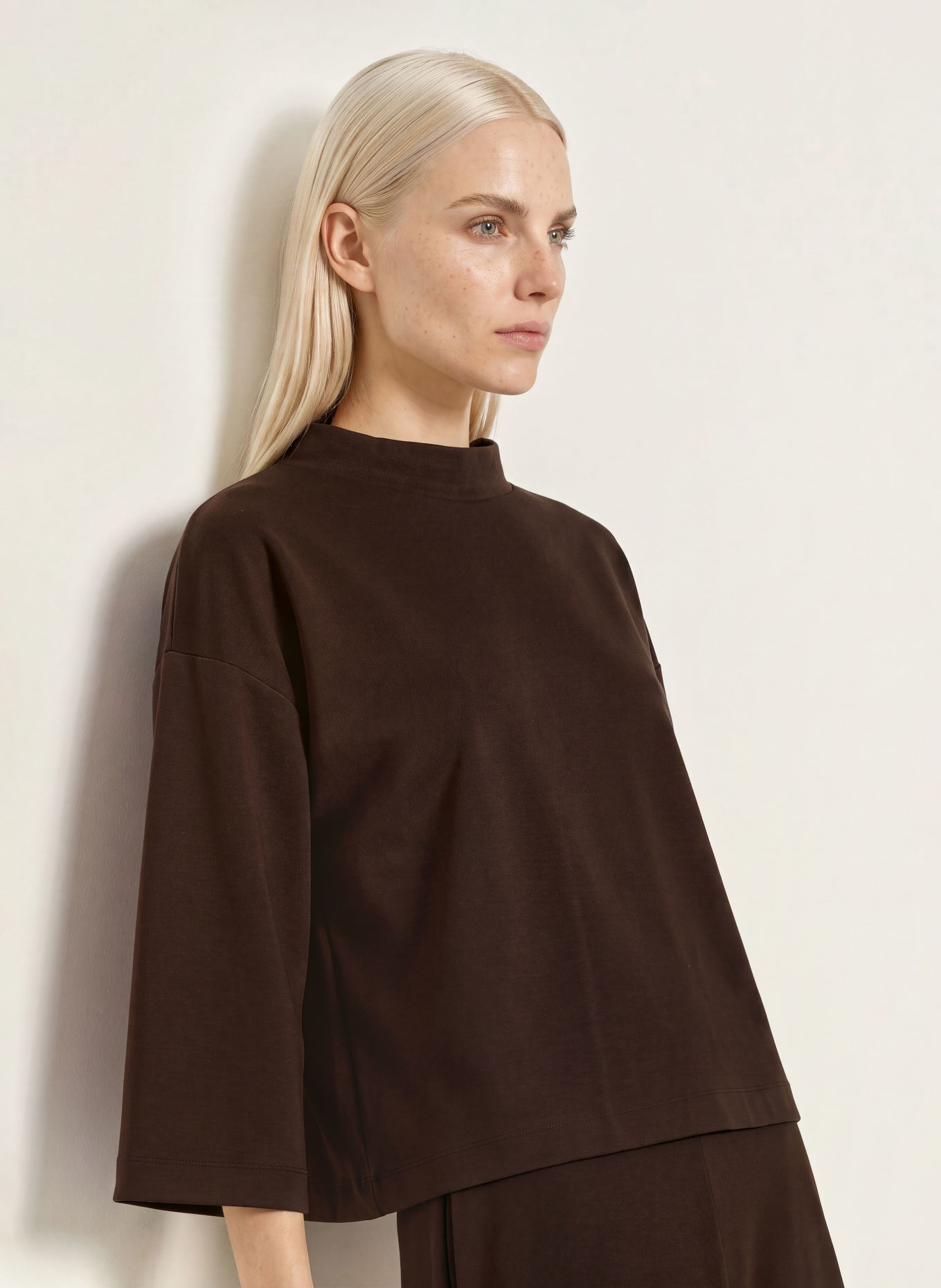 MORE & MORE Bluza z rękawami 3/4: CIEMNOBRĄZOWY