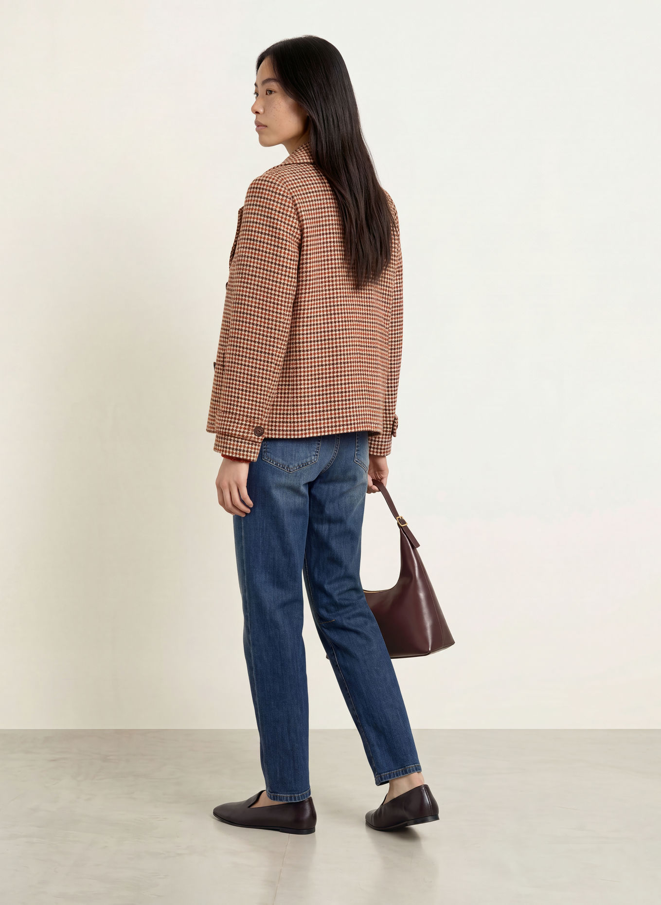 MORE & MORE Barrel-leg jeans: 0962 middle blue denim