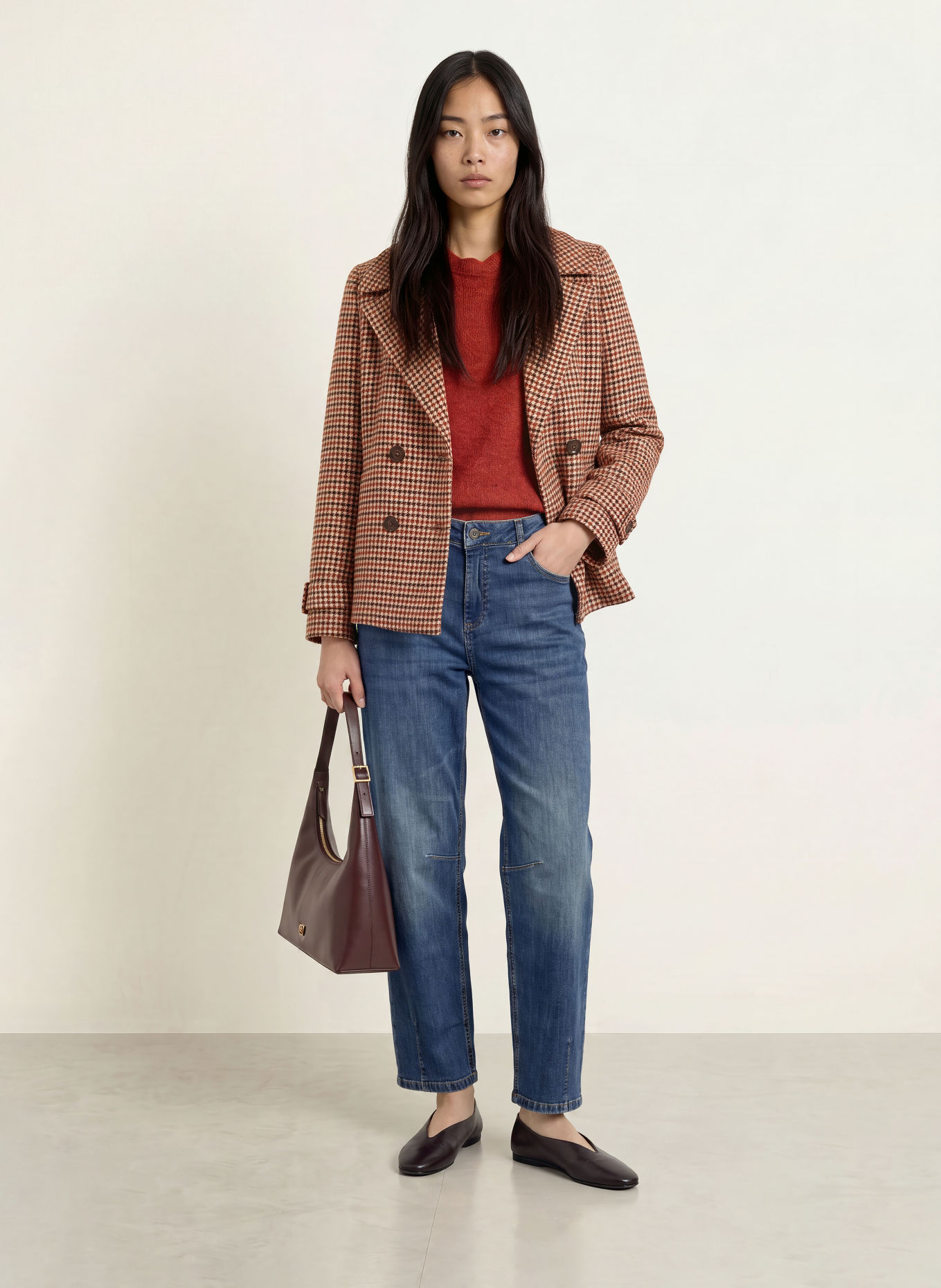 MORE & MORE Cabanjas: BEIGE / DONKERROOD / ZWART