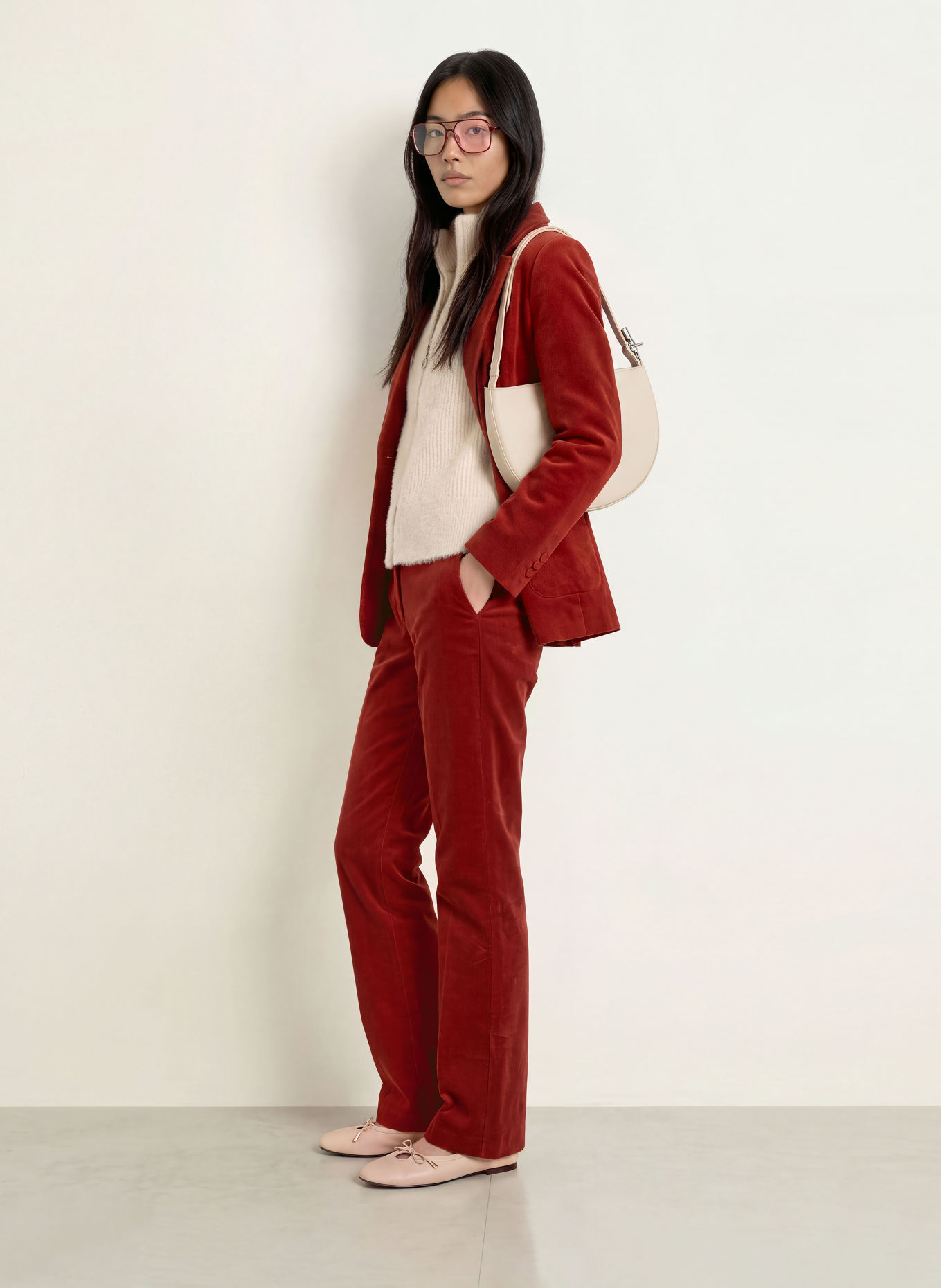 MORE & MORE Knit vest: CREAM
