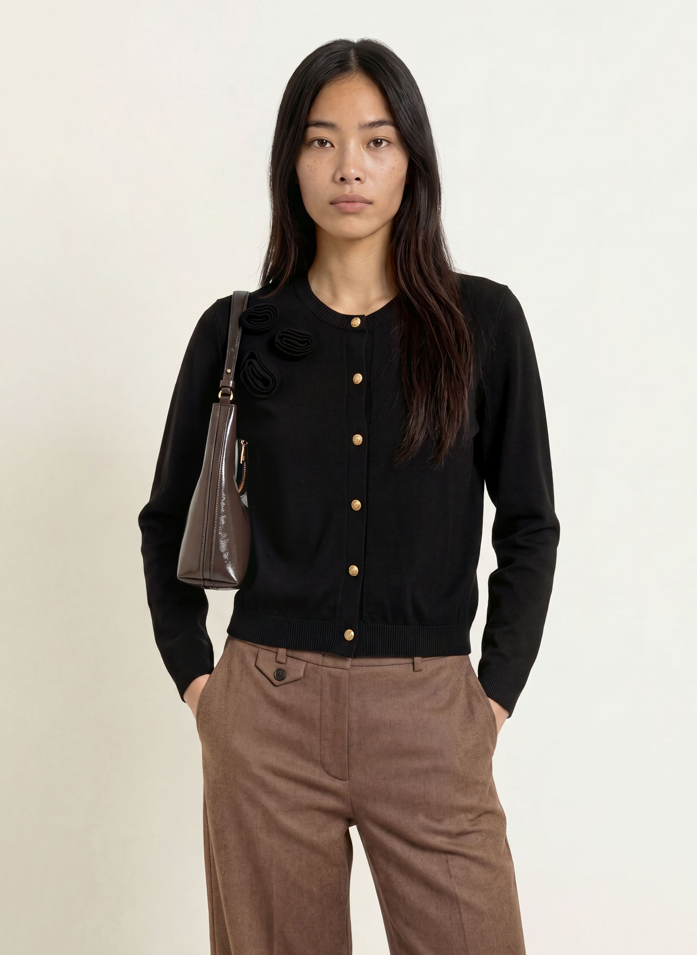 MORE & MORE Cardigan: BLACK