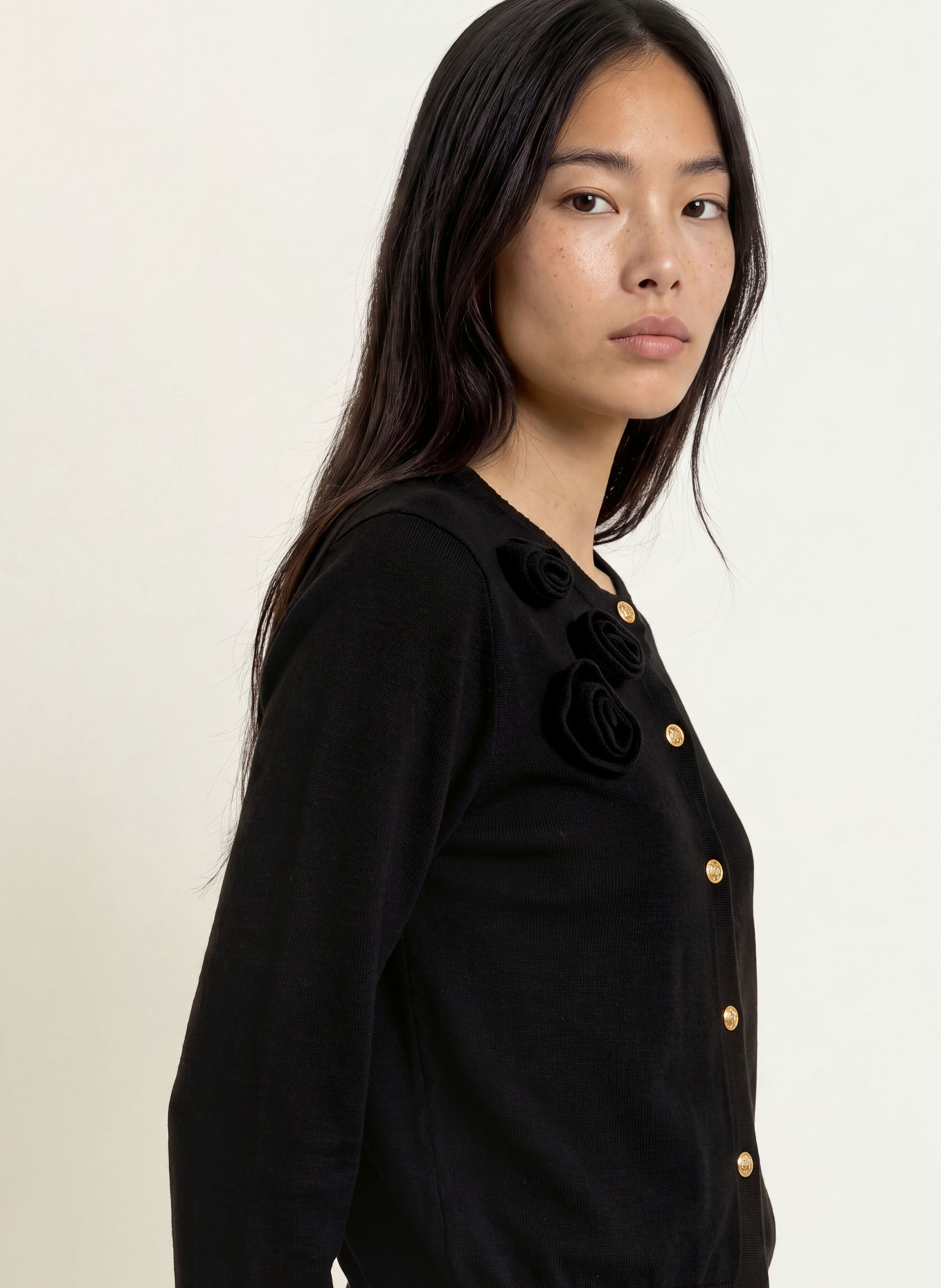 MORE & MORE Cardigan: BLACK