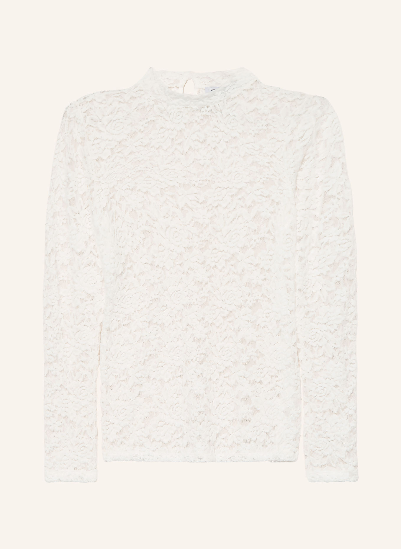 MORE & MORE Long-sleeve shirt made of lace: WHITE