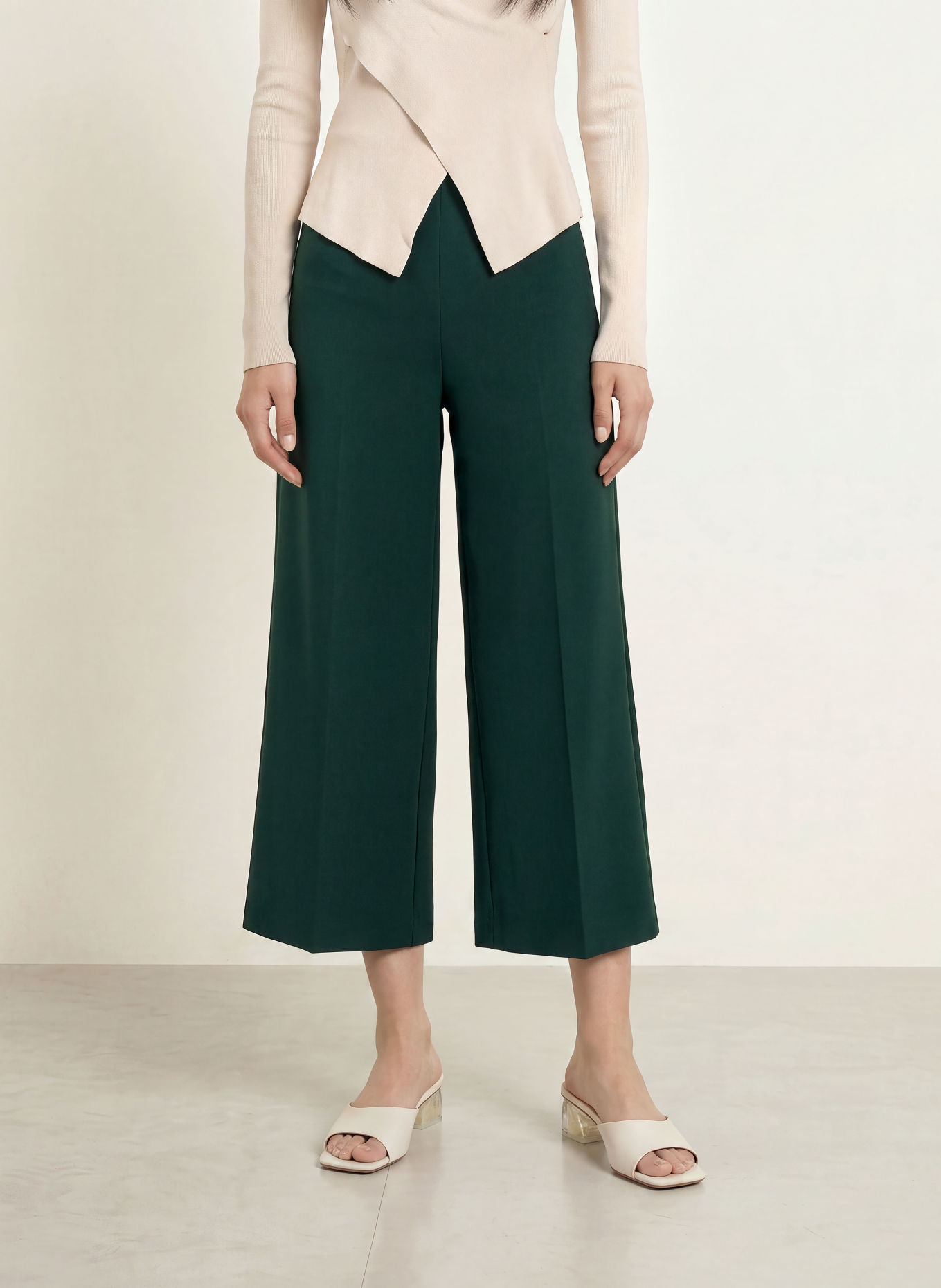 MORE & MORE Culotte: DONKERGROEN
