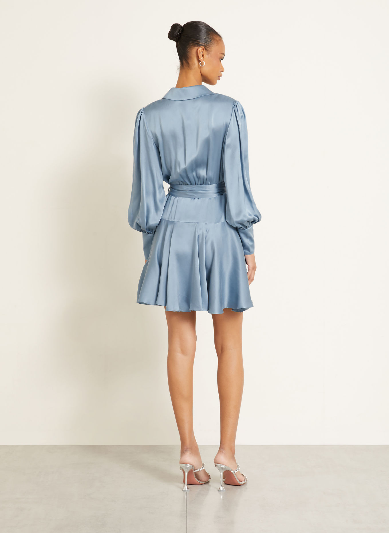 ZIMMERMANN Wickelkleid aus Seide: HELLBLAU