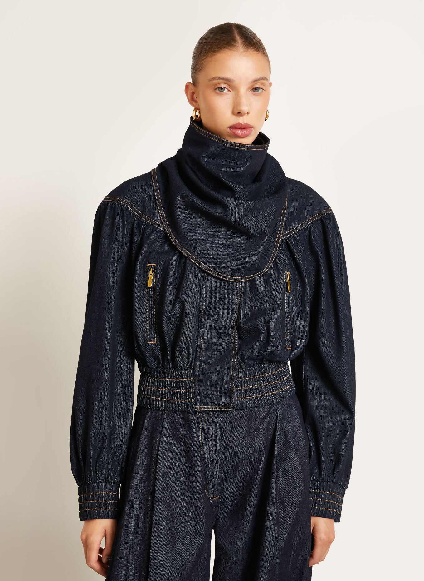 ZIMMERMANN Denim jacket: DARK BLUE