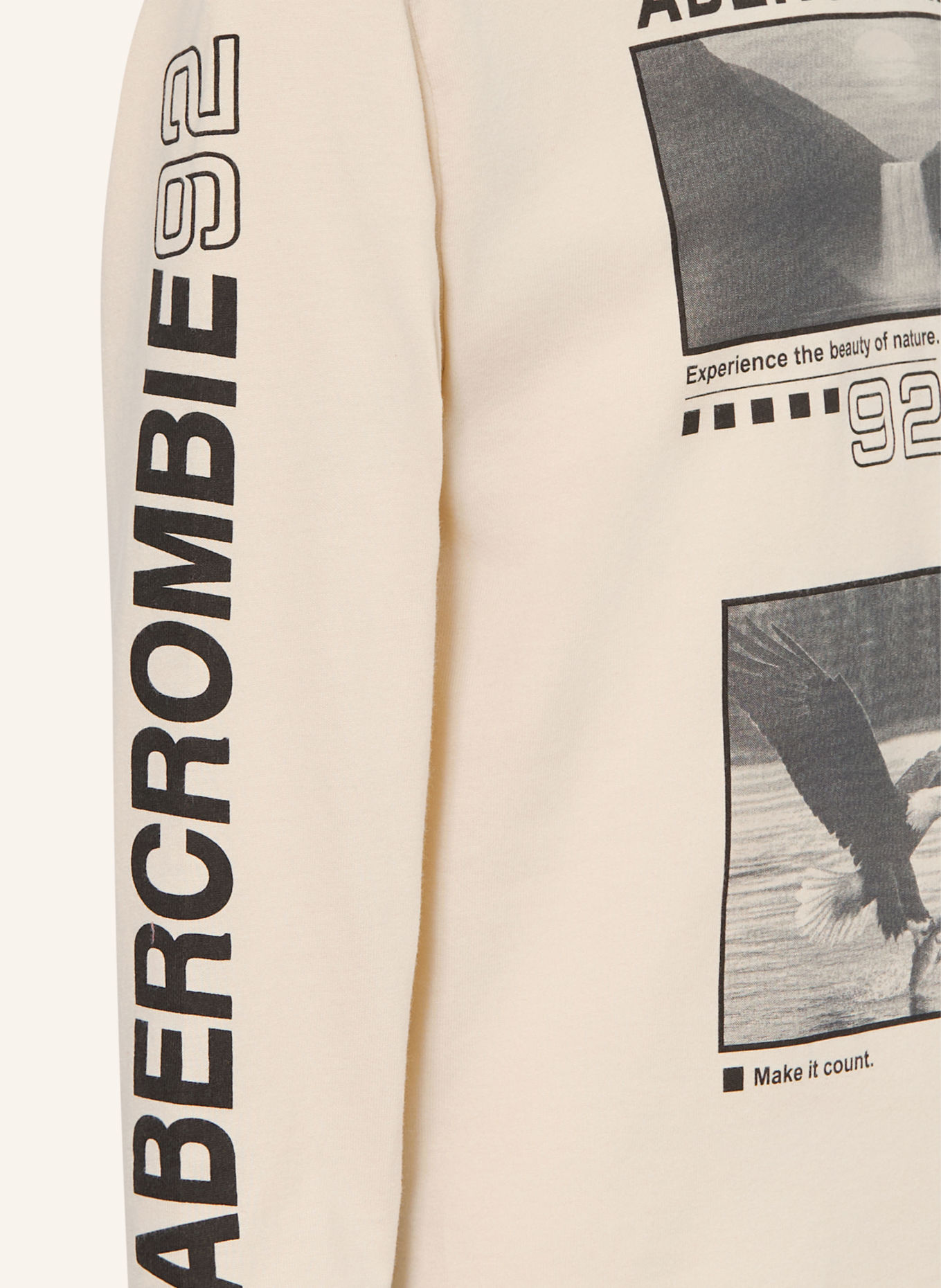 Abercrombie & Fitch Longsleeve: CREME / GRAU / SCHWARZ