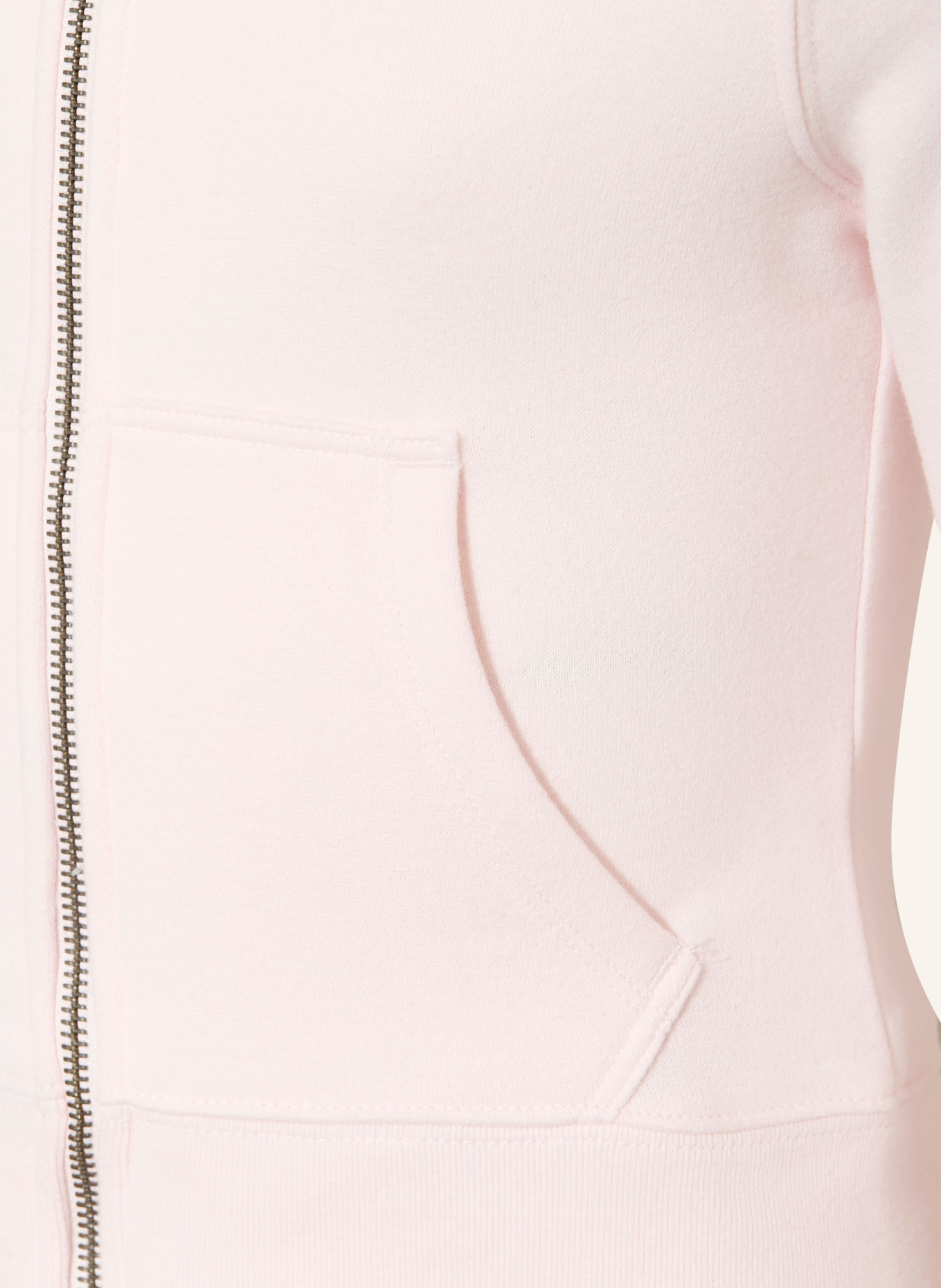 Abercrombie & Fitch Zip-up sweatshirt: LIGHT PINK / LIGHT PURPLE