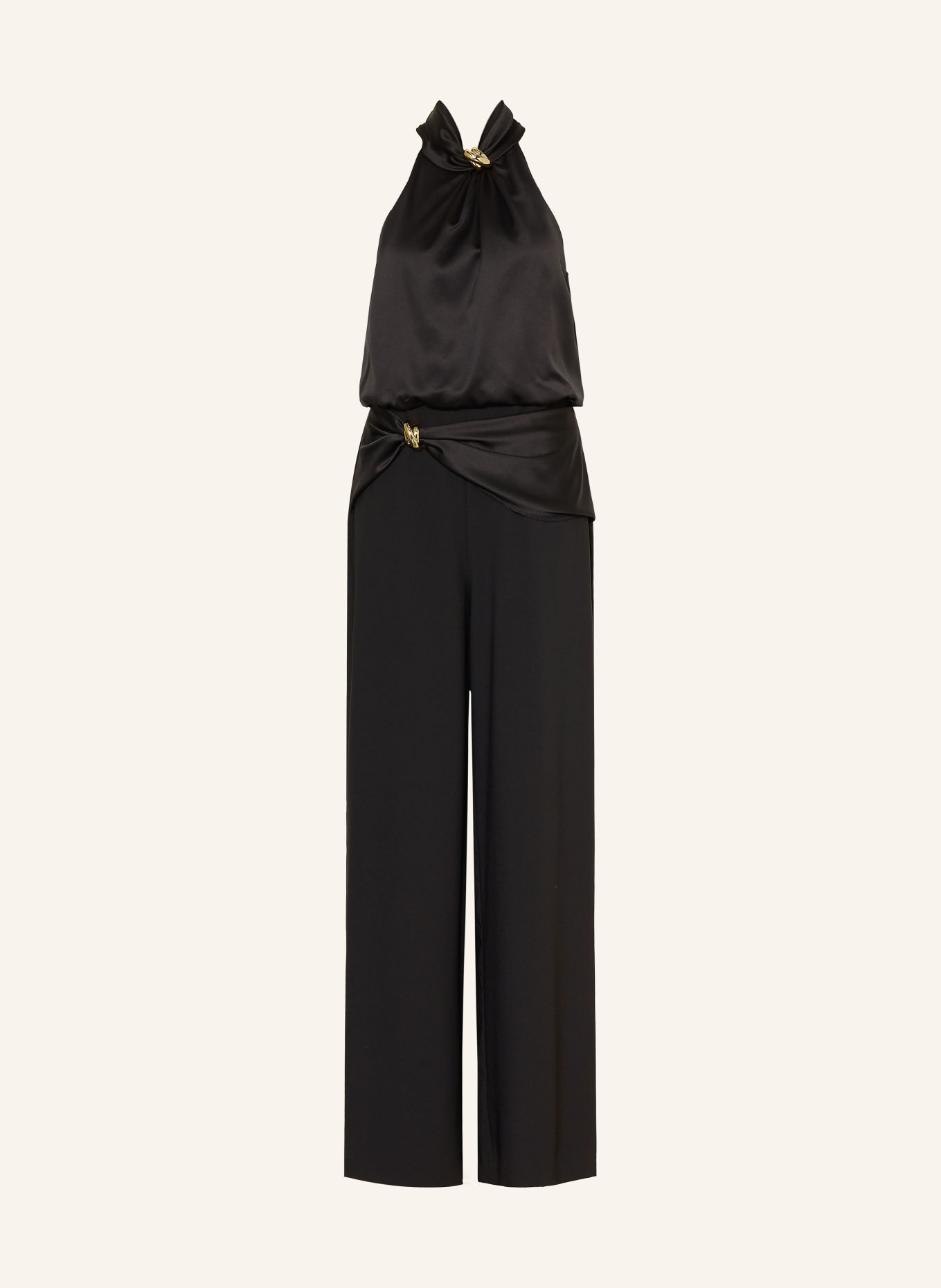 ADRIANNA PAPELL Jumpsuit van verschillende materialen: ZWART / GOUD