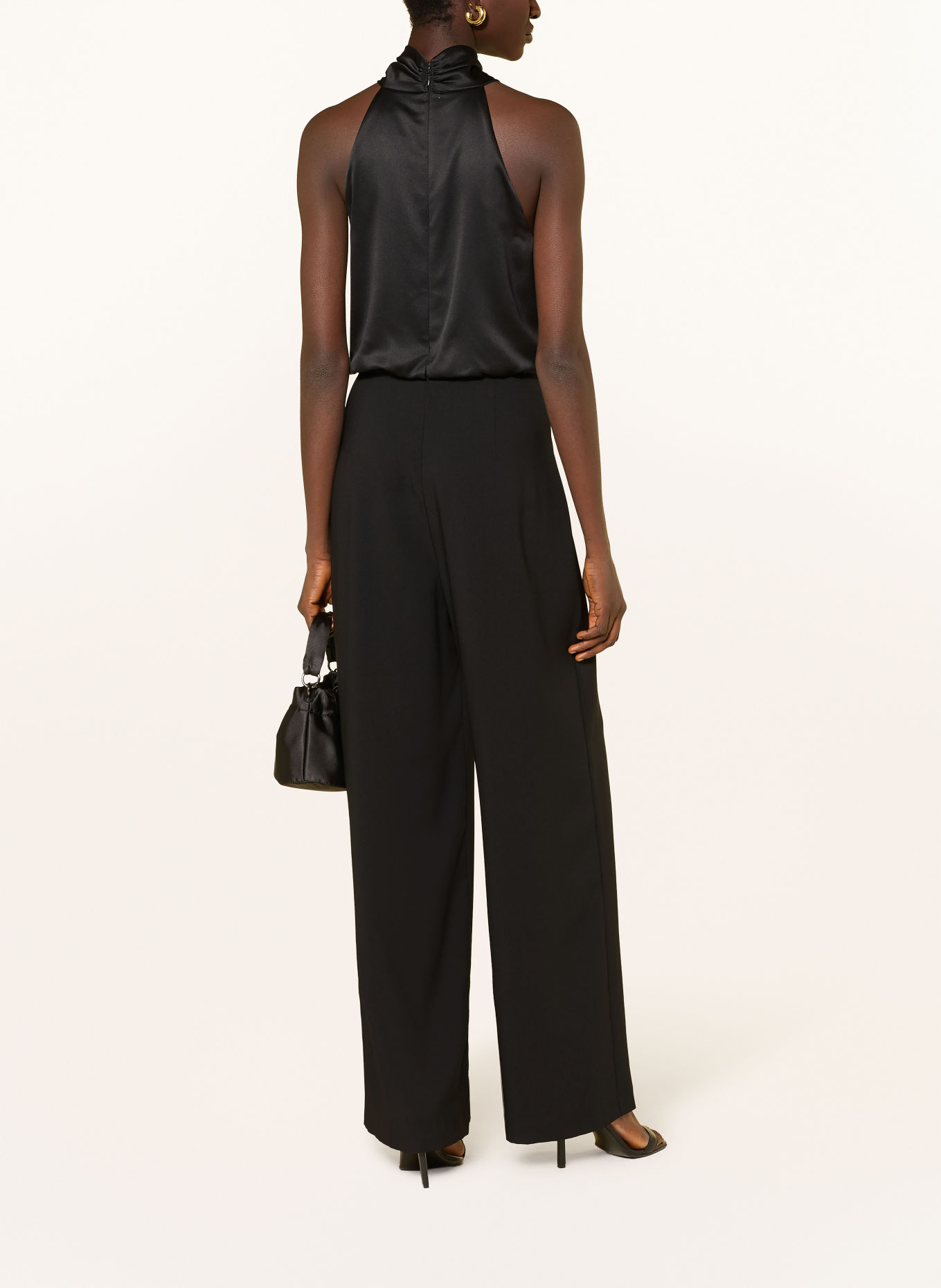 ADRIANNA PAPELL Jumpsuit van verschillende materialen: ZWART / GOUD