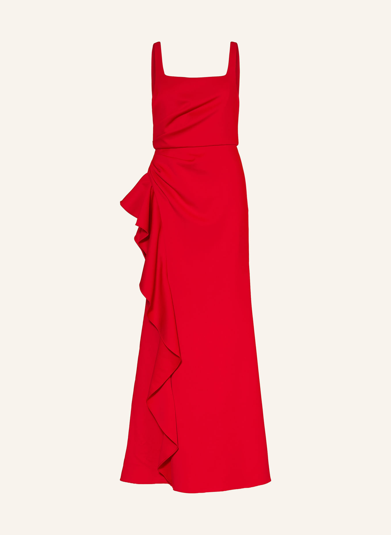 ADRIANNA PAPELL Avondjurk van jersey met volants: ROOD