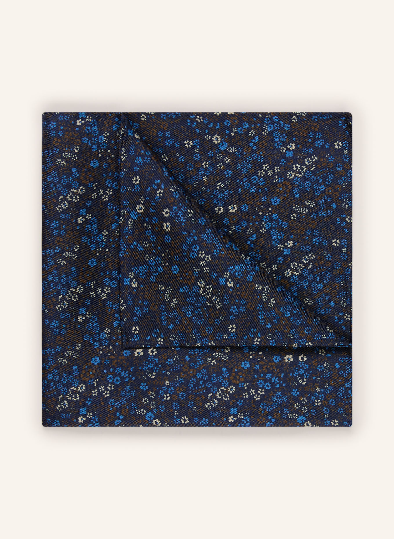 Blick Pochet: DONKERBLAUW / MARRON FONCÉ / BEIGE