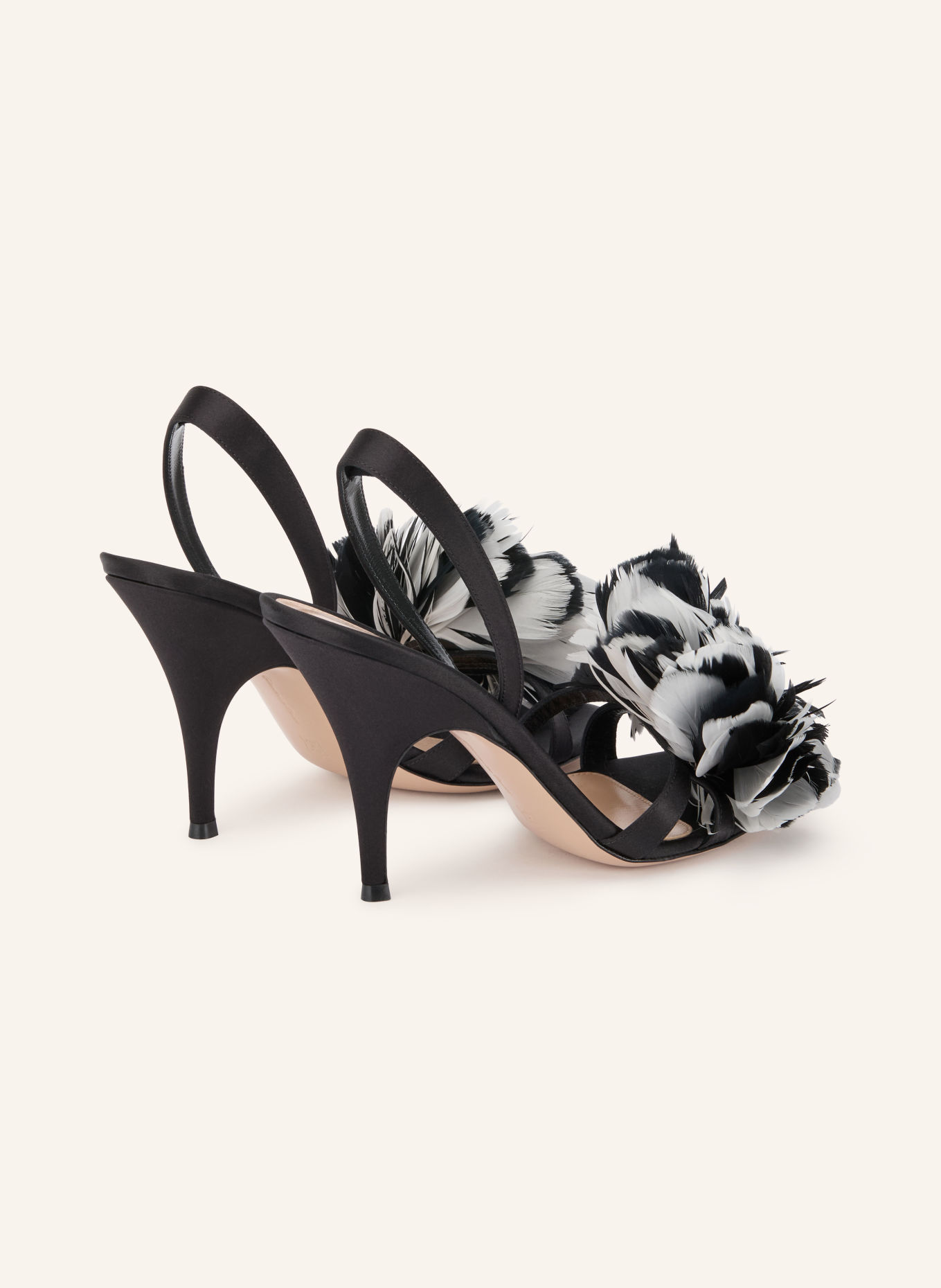 Gianvito Rossi Sandaletten FENICE: SCHWARZ / HELLGRAU