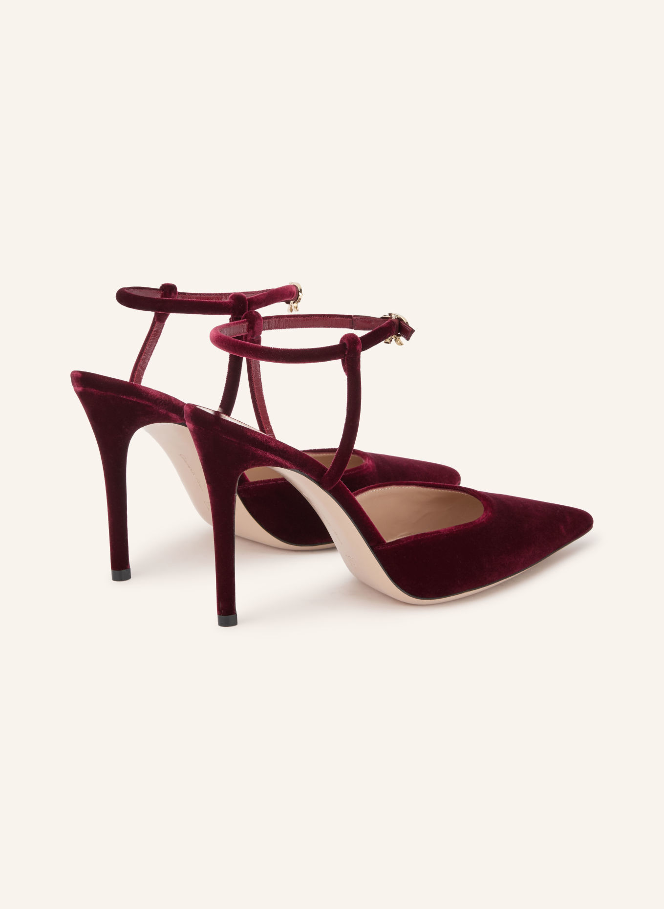 Gianvito Rossi Slingpumps VELLUTO 95 aus Samt: DUNKELROT