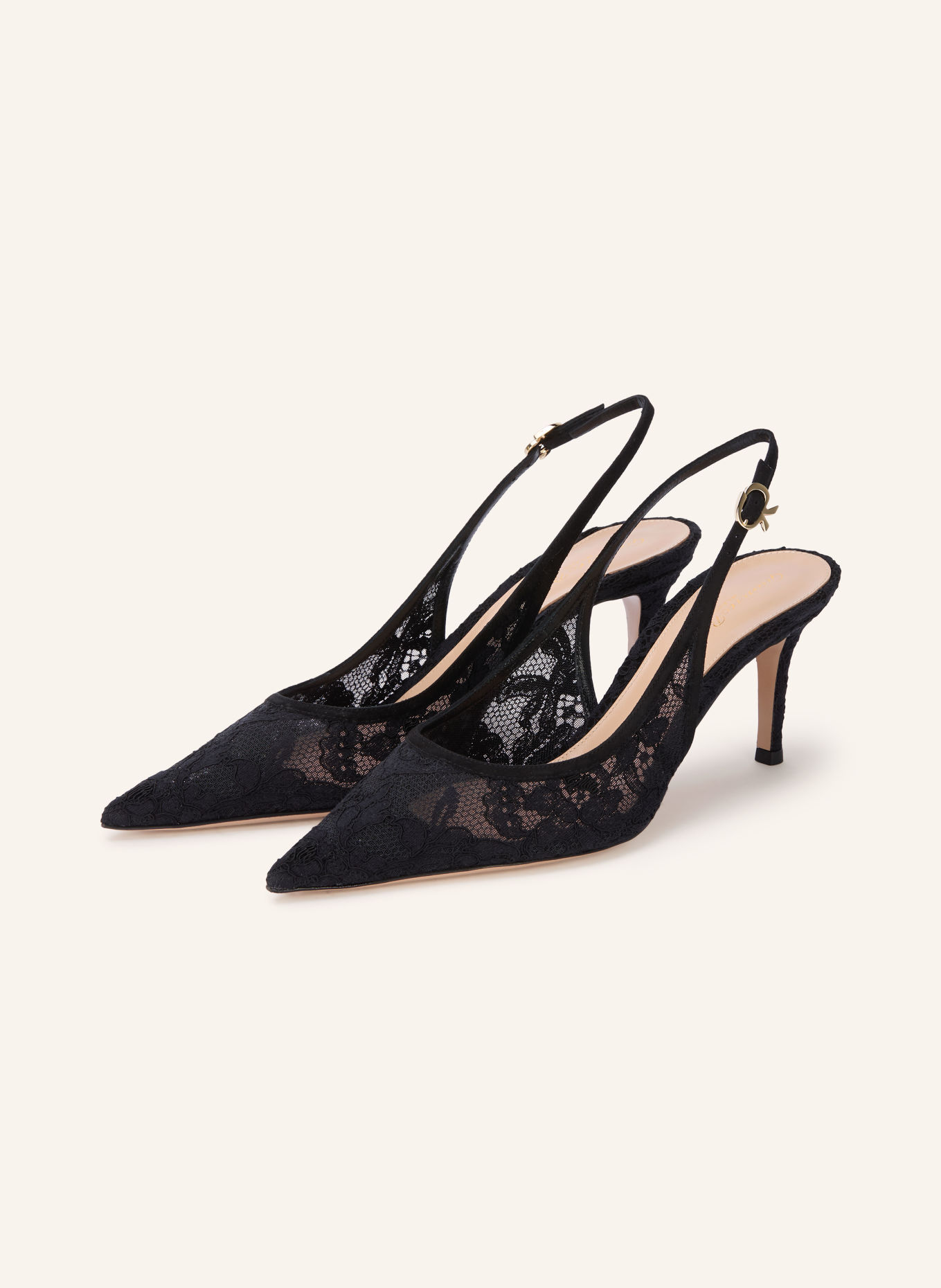 Gianvito Rossi Slingbacks: ZWART