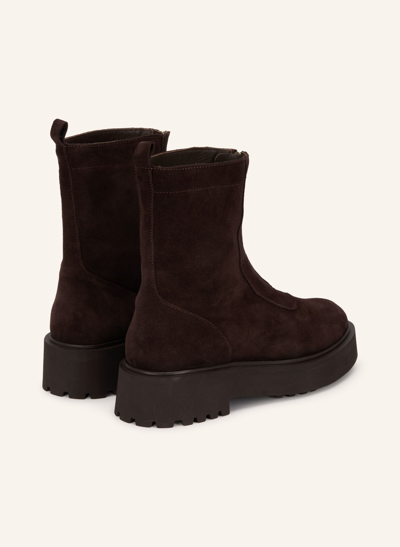 MRS & HUGS Boots: DUNKELBRAUN / SILBER