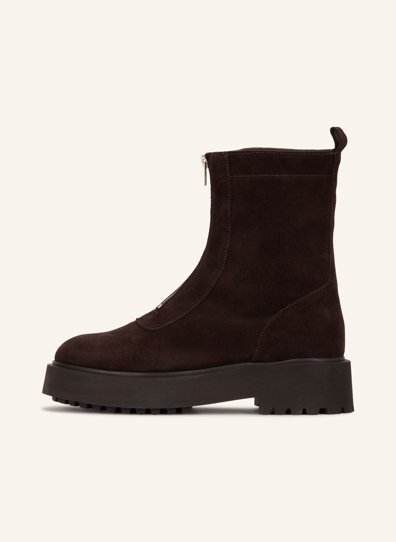 MRS & HUGS Boots: DUNKELBRAUN / SILBER