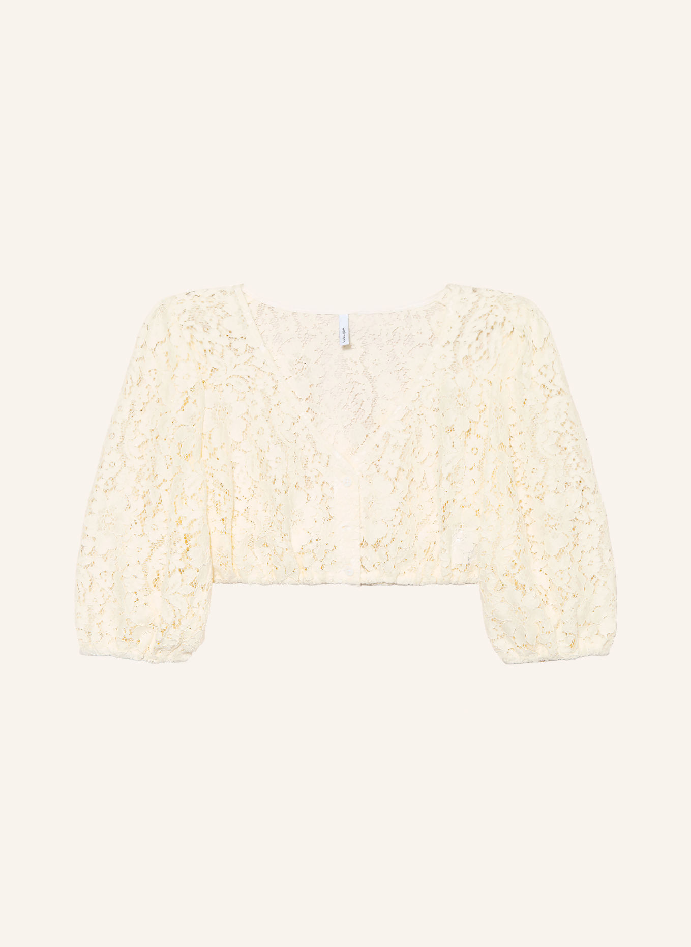 wallmann Blouse Dirndl en dentelle à manches 3/4: CRÈME